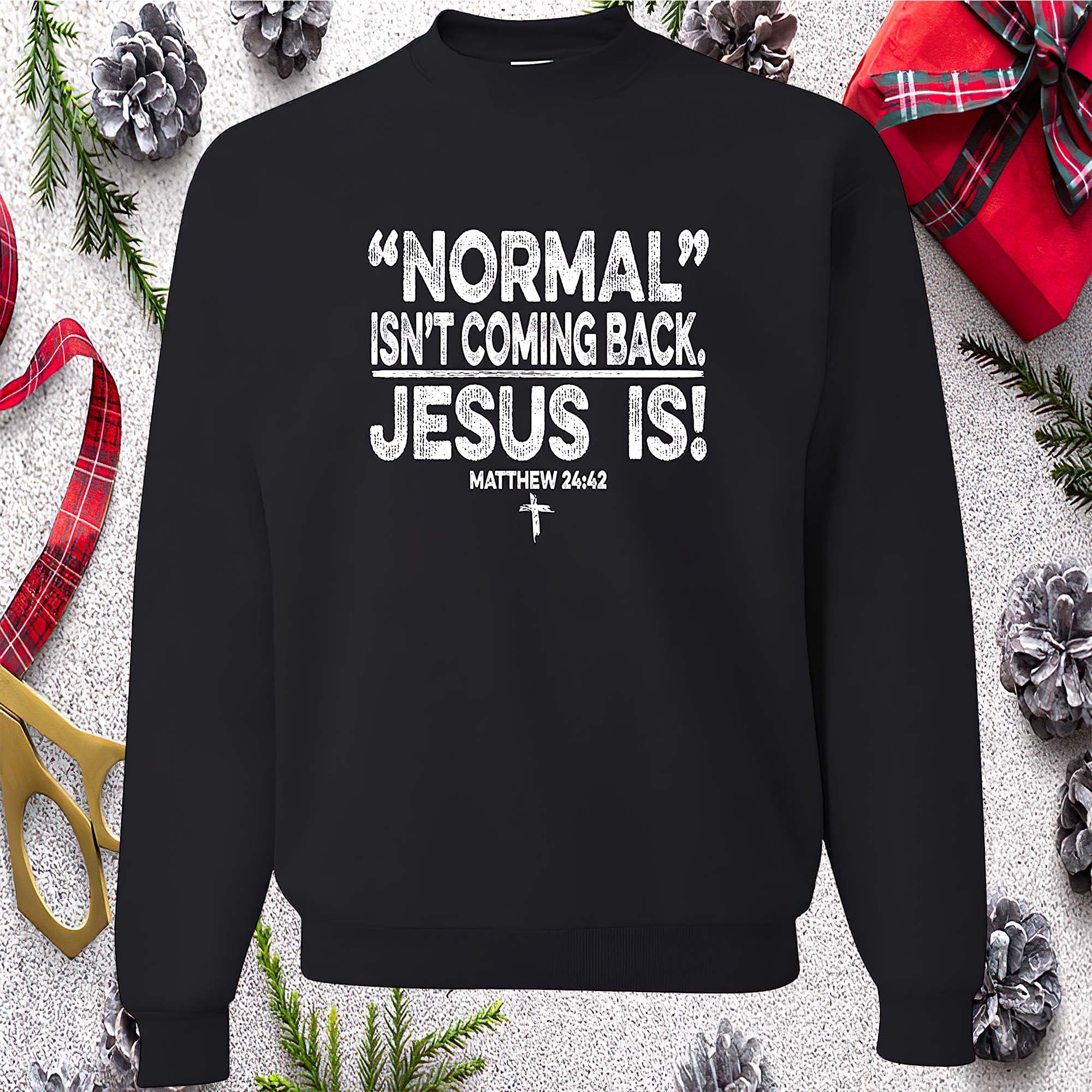 Normal Isn’T Coming Back Jesus Is Matthew 24 42 Sweatshirt Normal Isn’T Coming Back Jesus Is Matthew 24 42 Sweatshirt