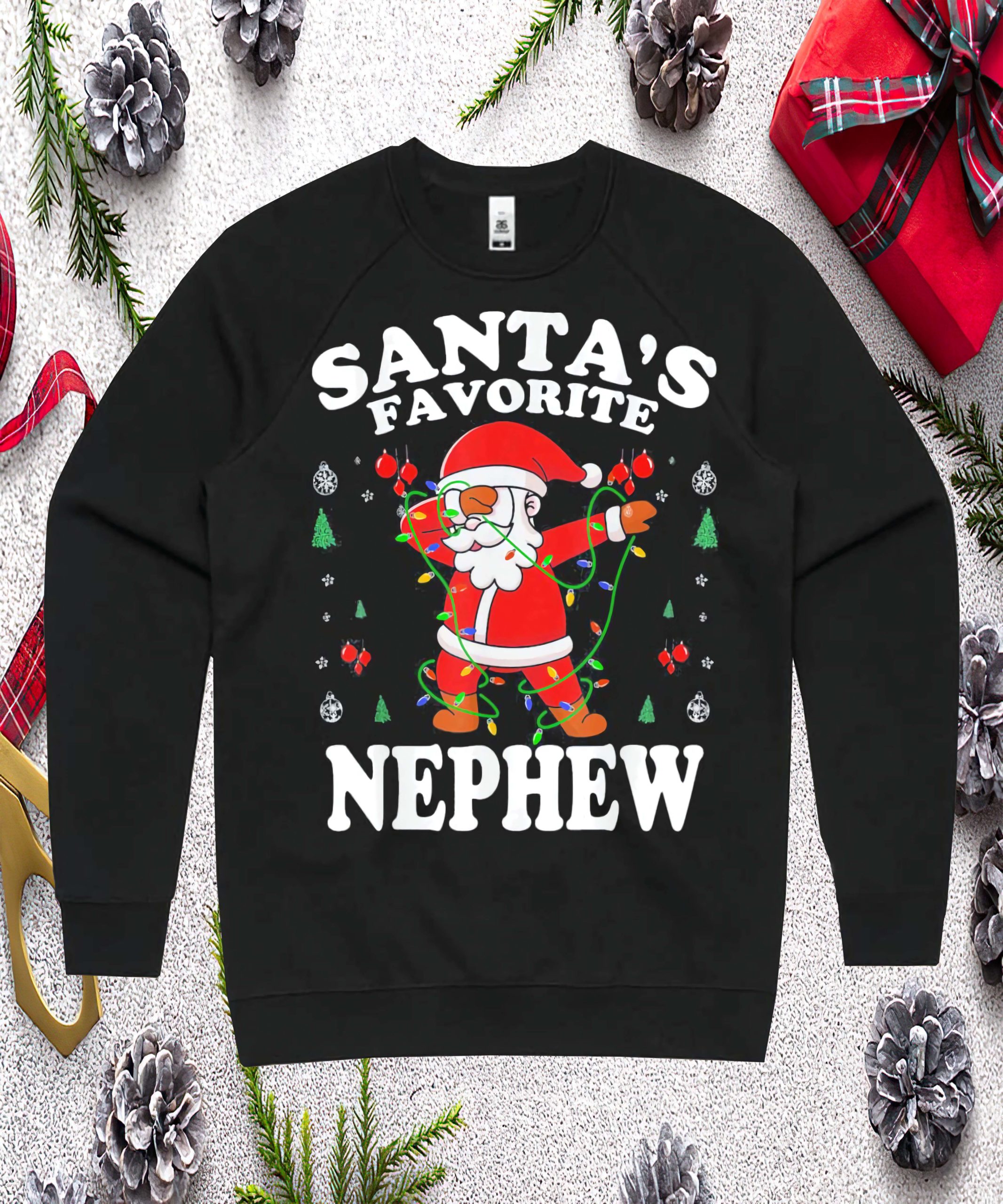 Dabbing Santa Favorite Nephew Sweatshirt Dabbing Santa Favorite Nephew Sweatshirt