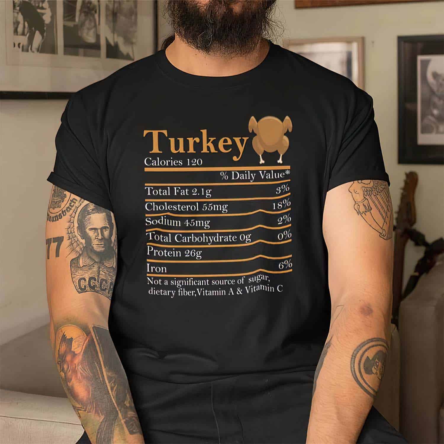 Turkey Nutrition Facts Shirt Turkey Nutrition Facts Shirt