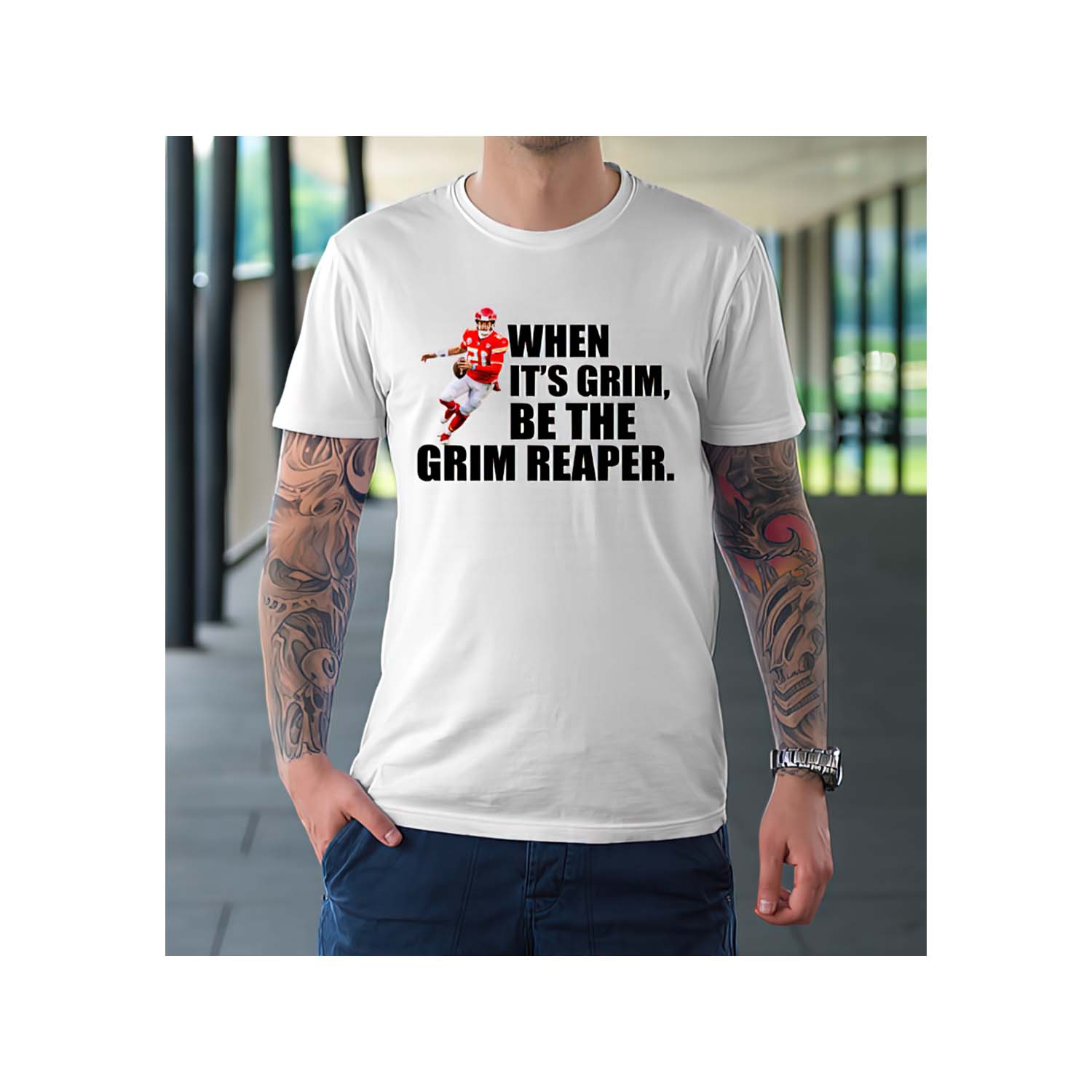 Mahomes When It’S Grim Be The Grim Reaper Shirt Mahomes When It’S Grim Be The Grim Reaper Shirt