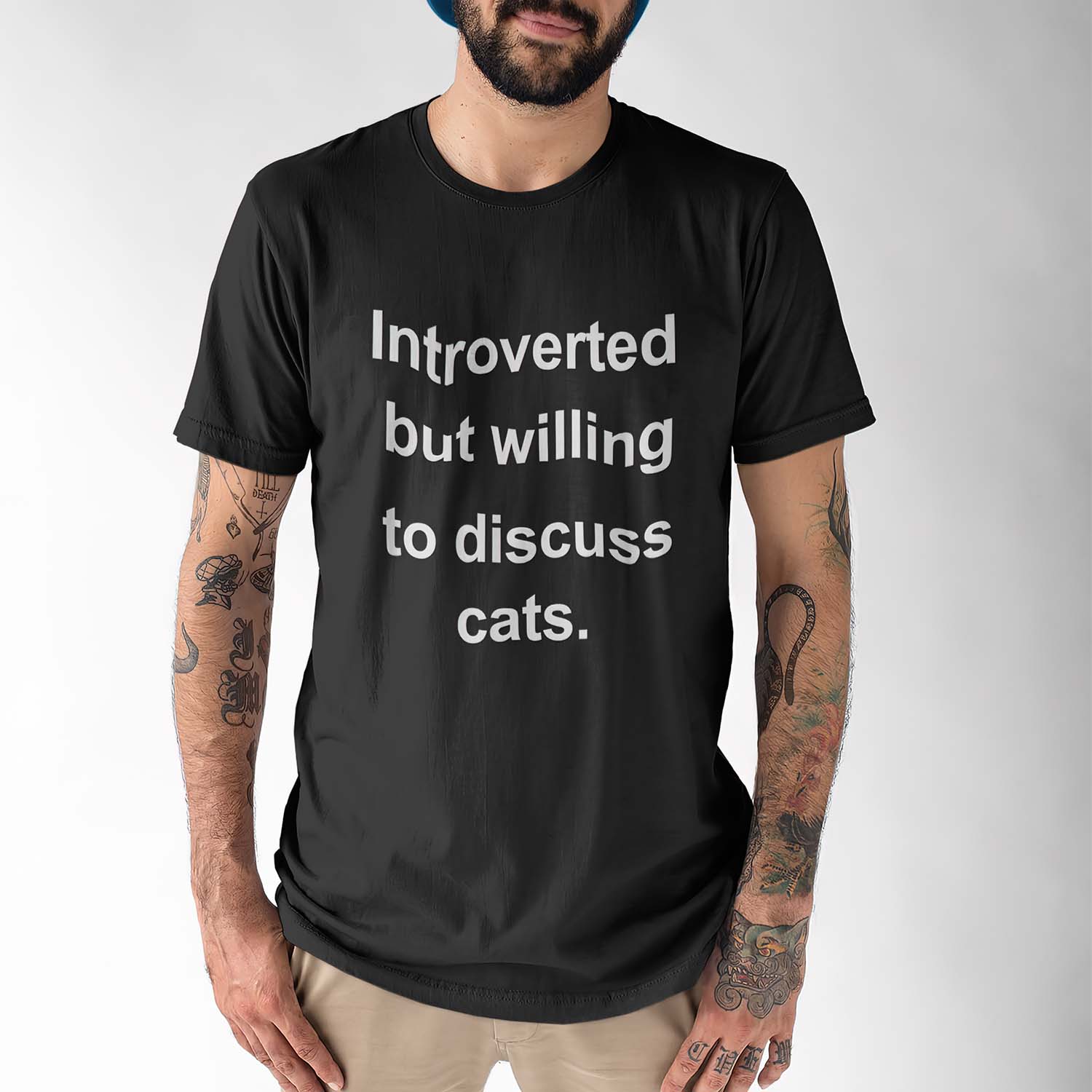 Introverted But Willing To Discuss Cats Shirt Introverted But Willing To Discuss Cats Shirt