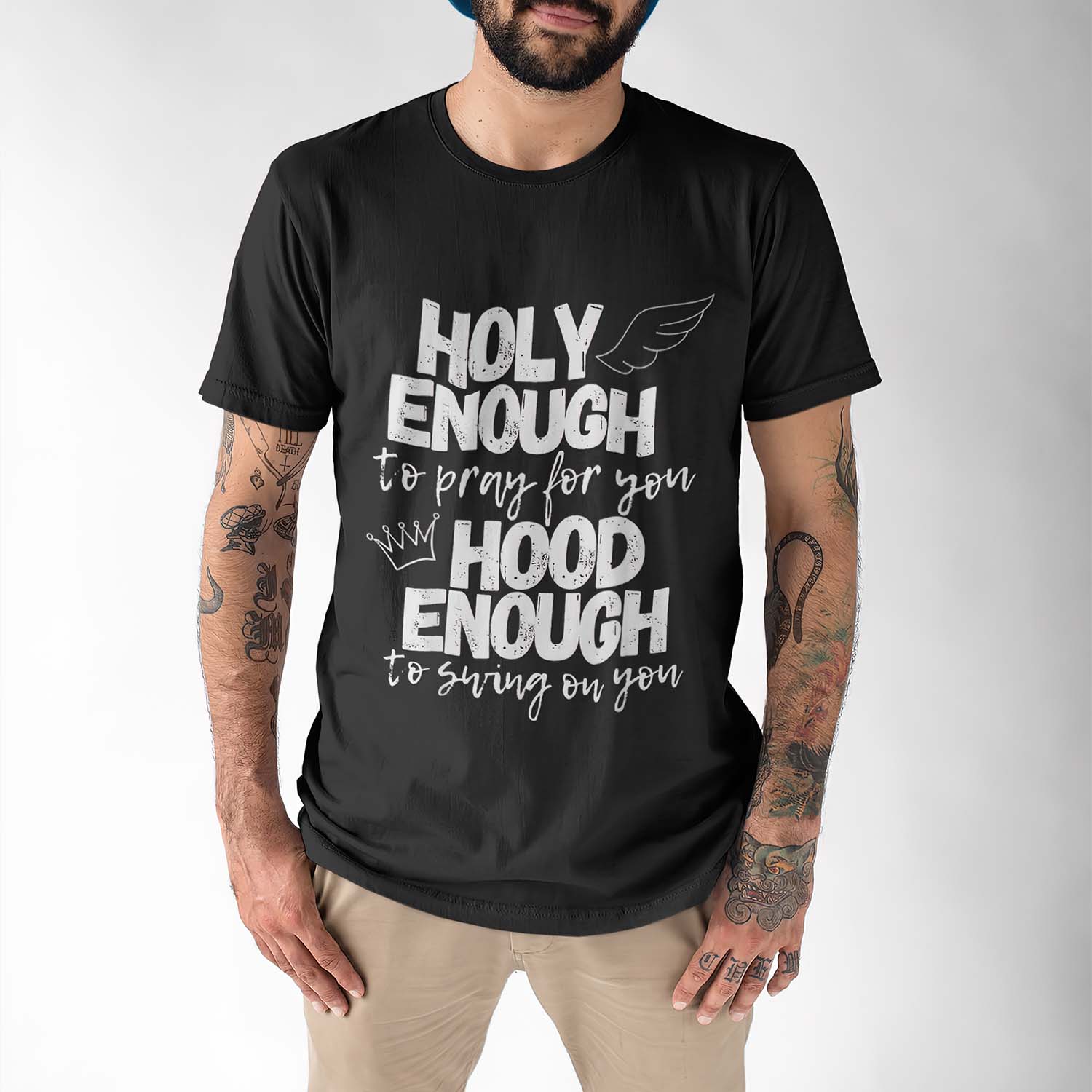 Holy Enough To Pray For You Hood Enough To Swing On You Shirt Holy Enough To Pray For You Hood Enough To Swing On You Shirt