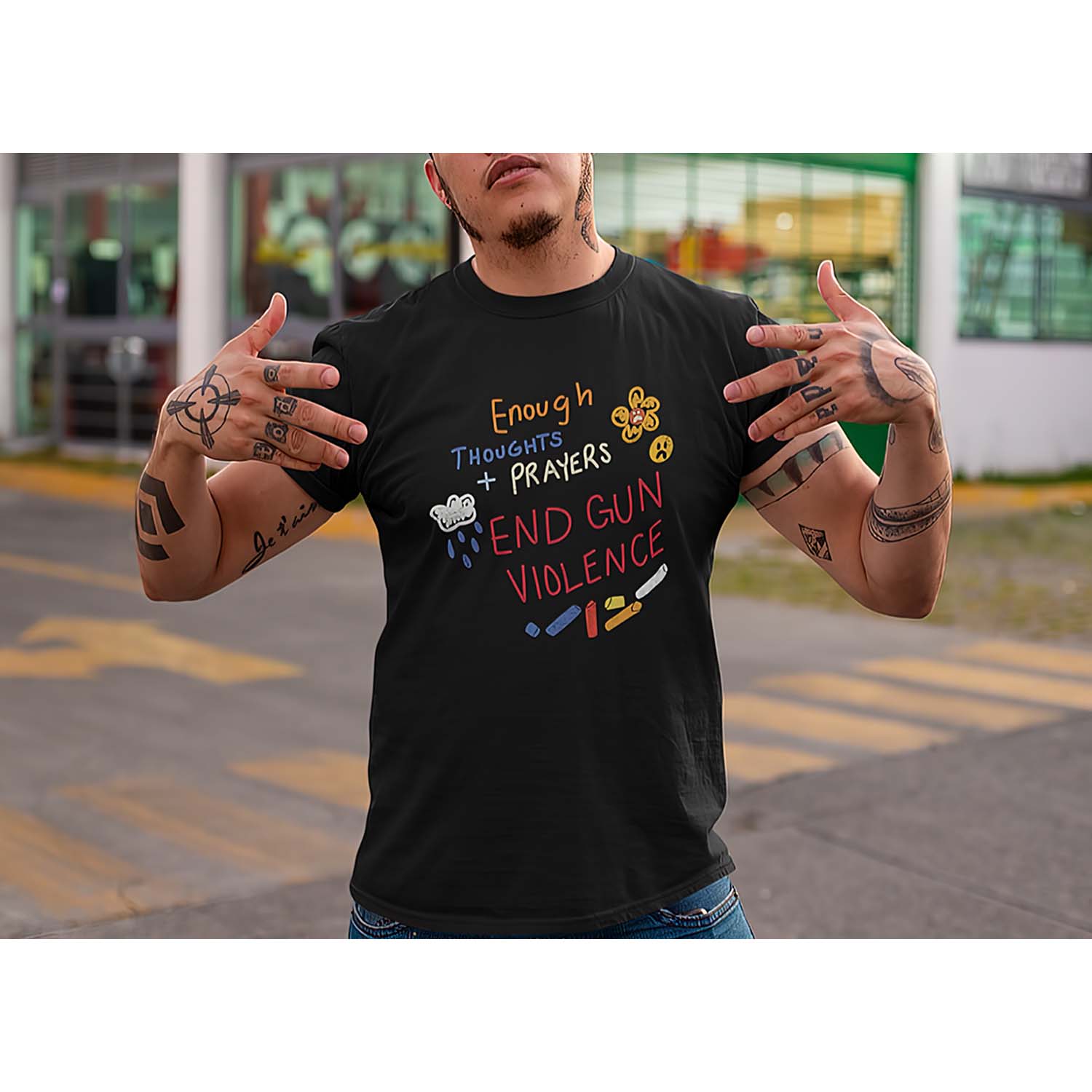 Enough Thoughts Prayers End Gun Violence Shirt
