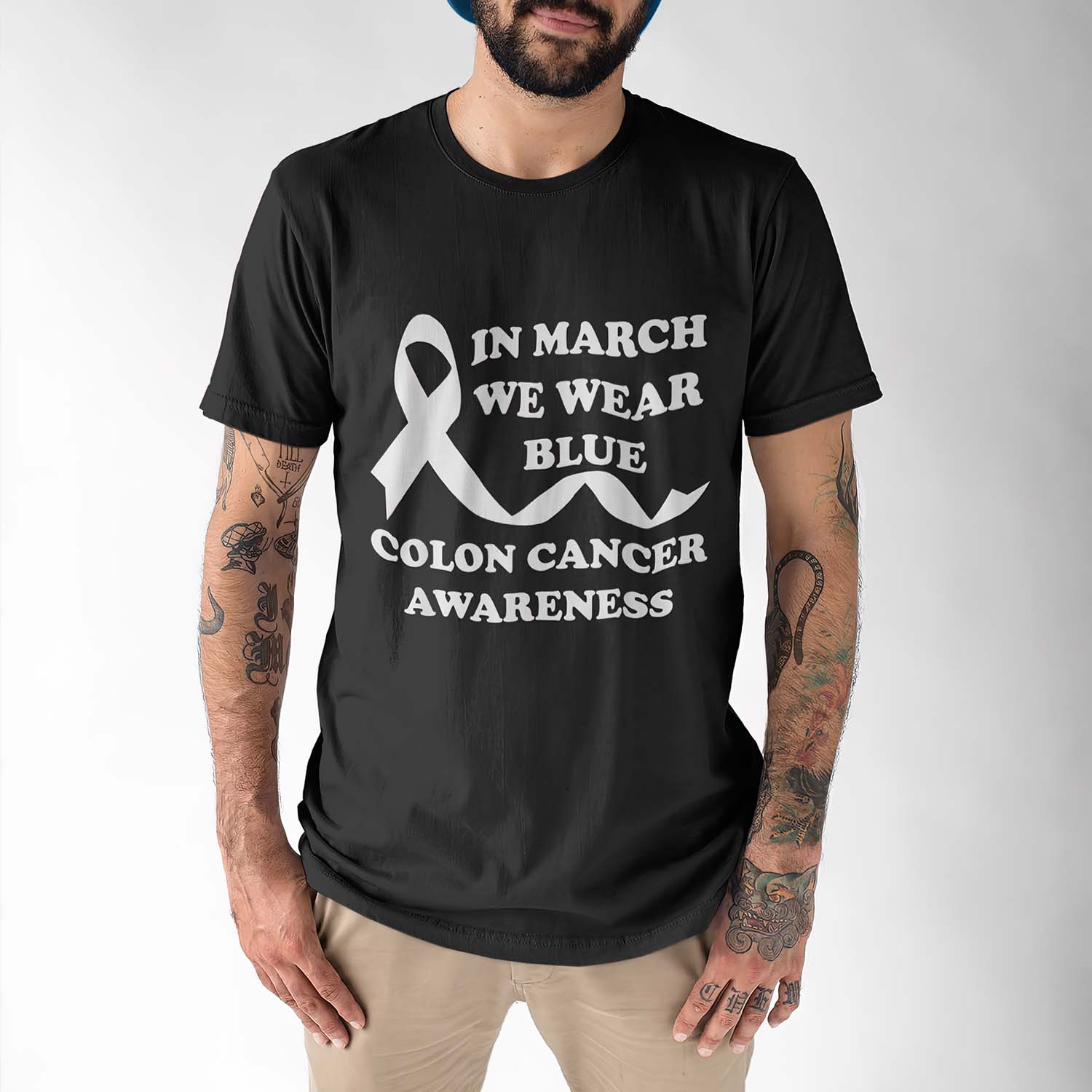 In March We Wear Blue Colon Cancer Awareness Shirt In March We Wear Blue Colon Cancer Awareness Shirt