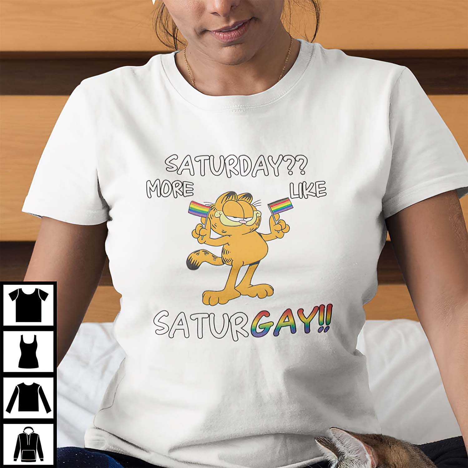Garfield Saturday More Like Saturgay Women Shirt Garfield Saturday More Like Saturgay Women Shirt
