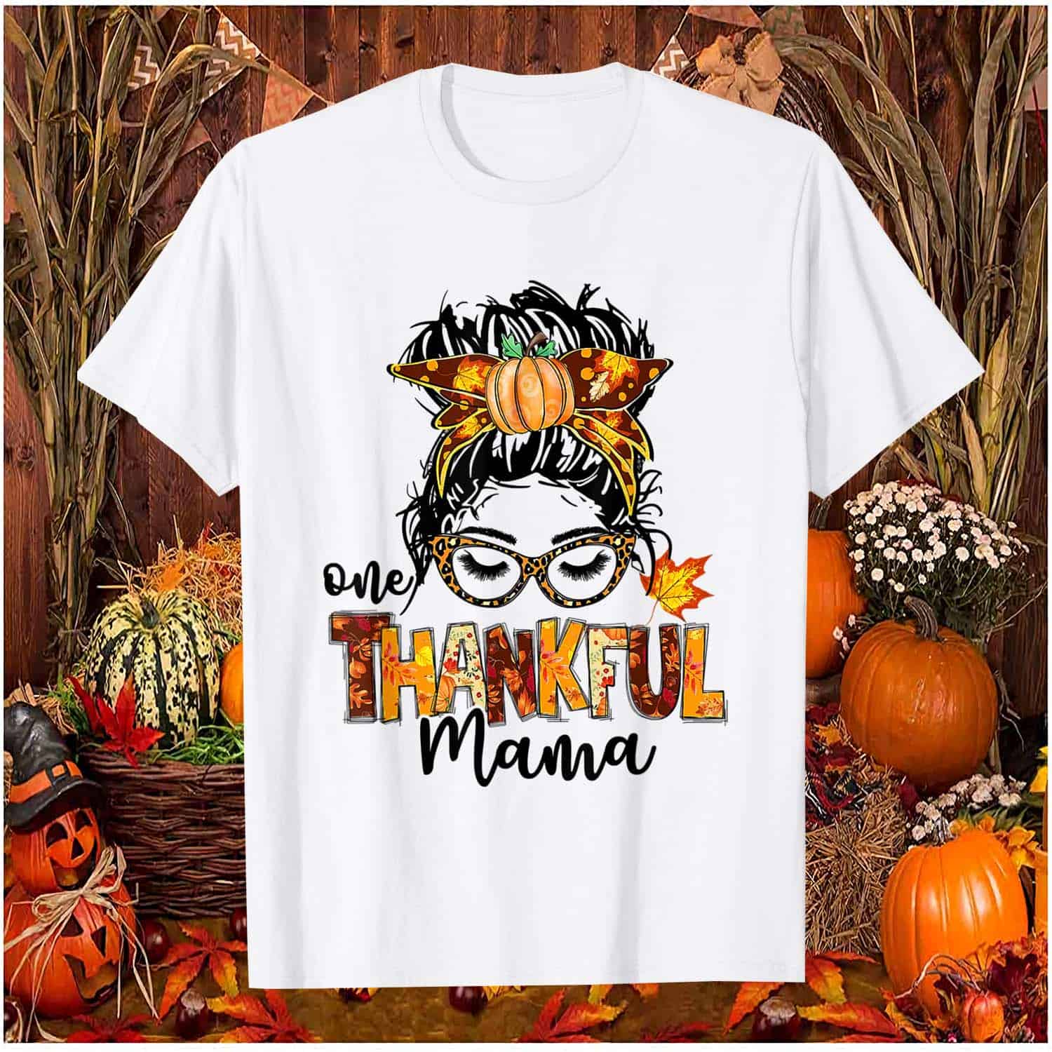 One Thankful Mama Messy Bun Shirt One Thankful Mama Messy Bun Shirt