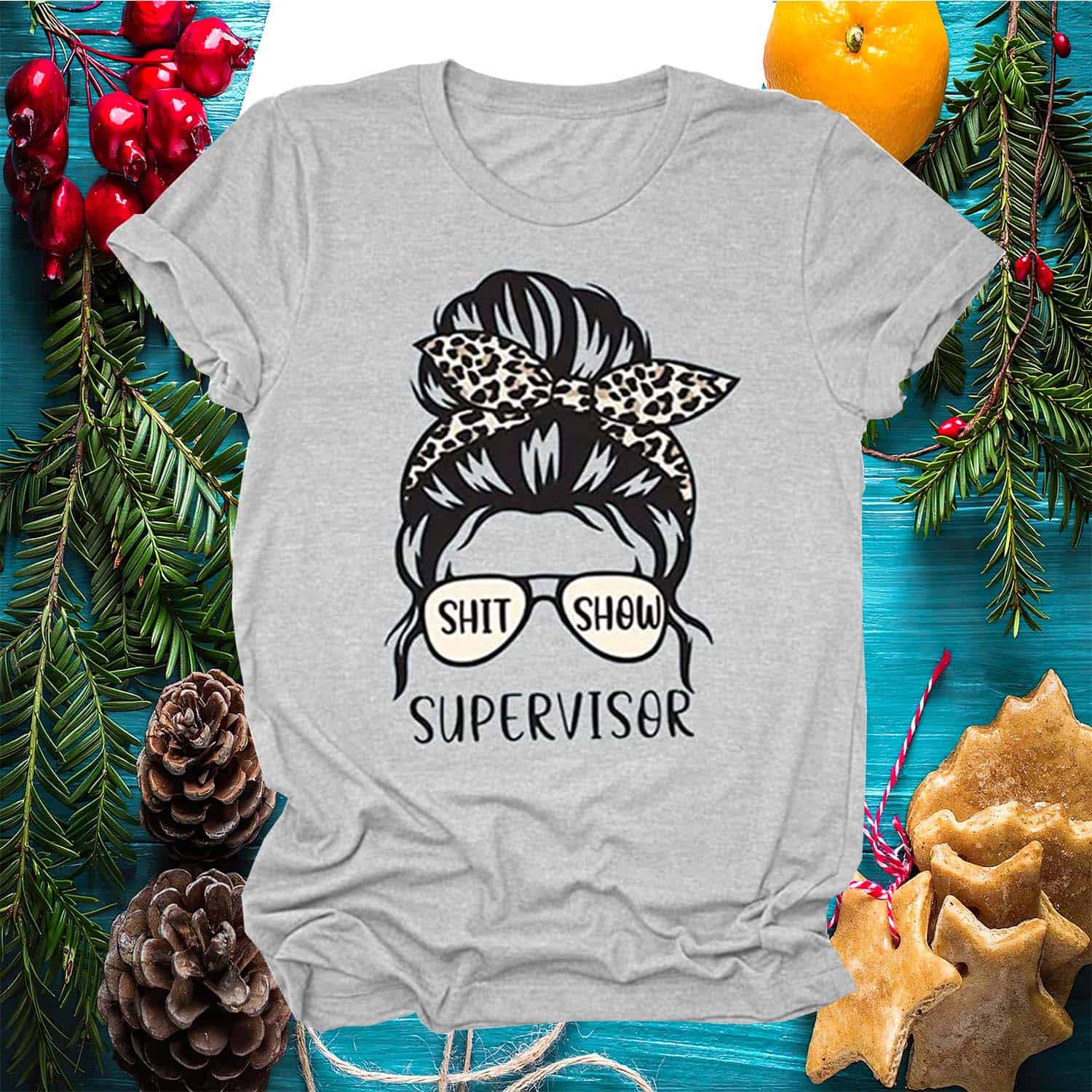 Messy Bun Shit Show Supervisor Shirt Messy Bun Shit Show Supervisor Shirt