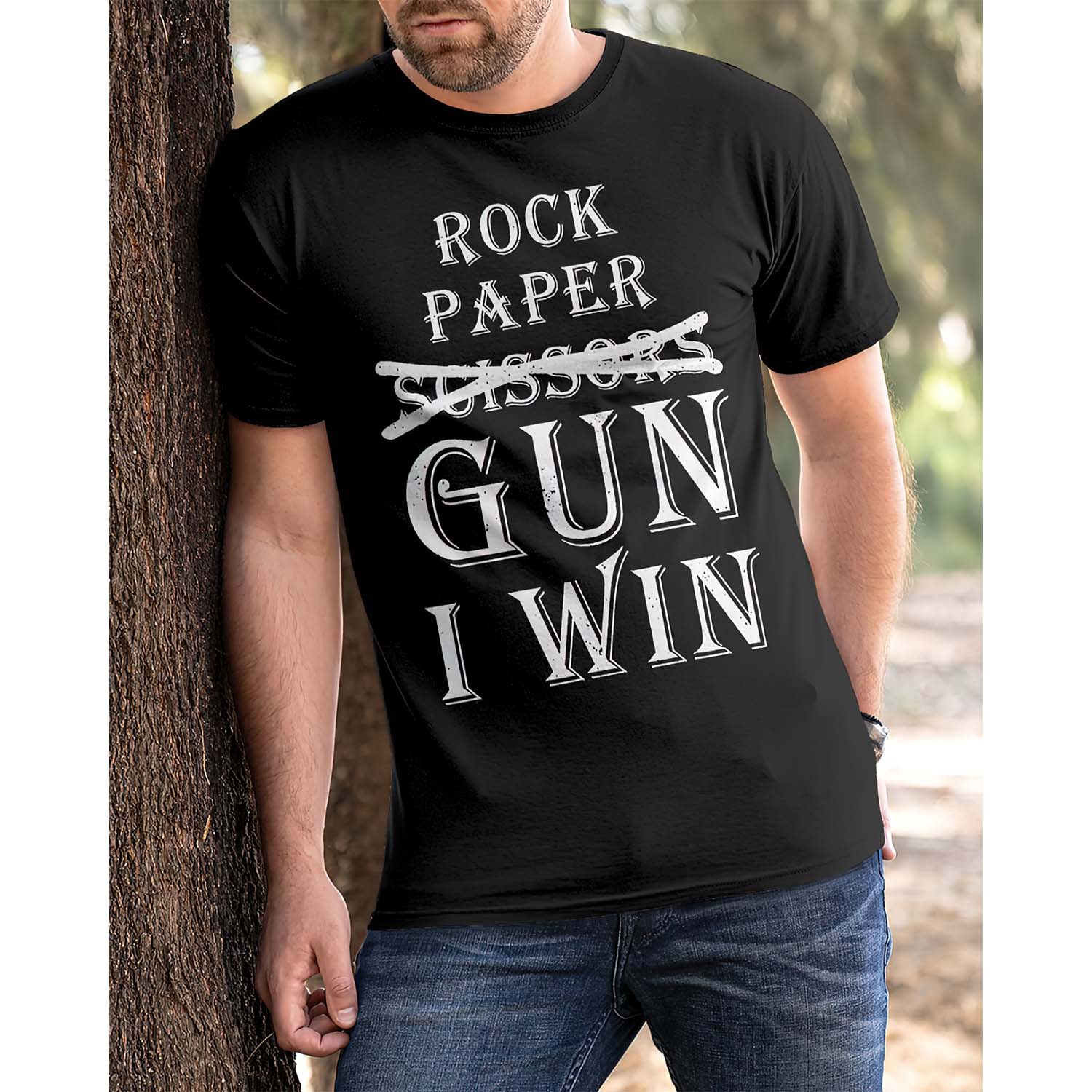 Rock Paper Scissors Gun I Win Shirt