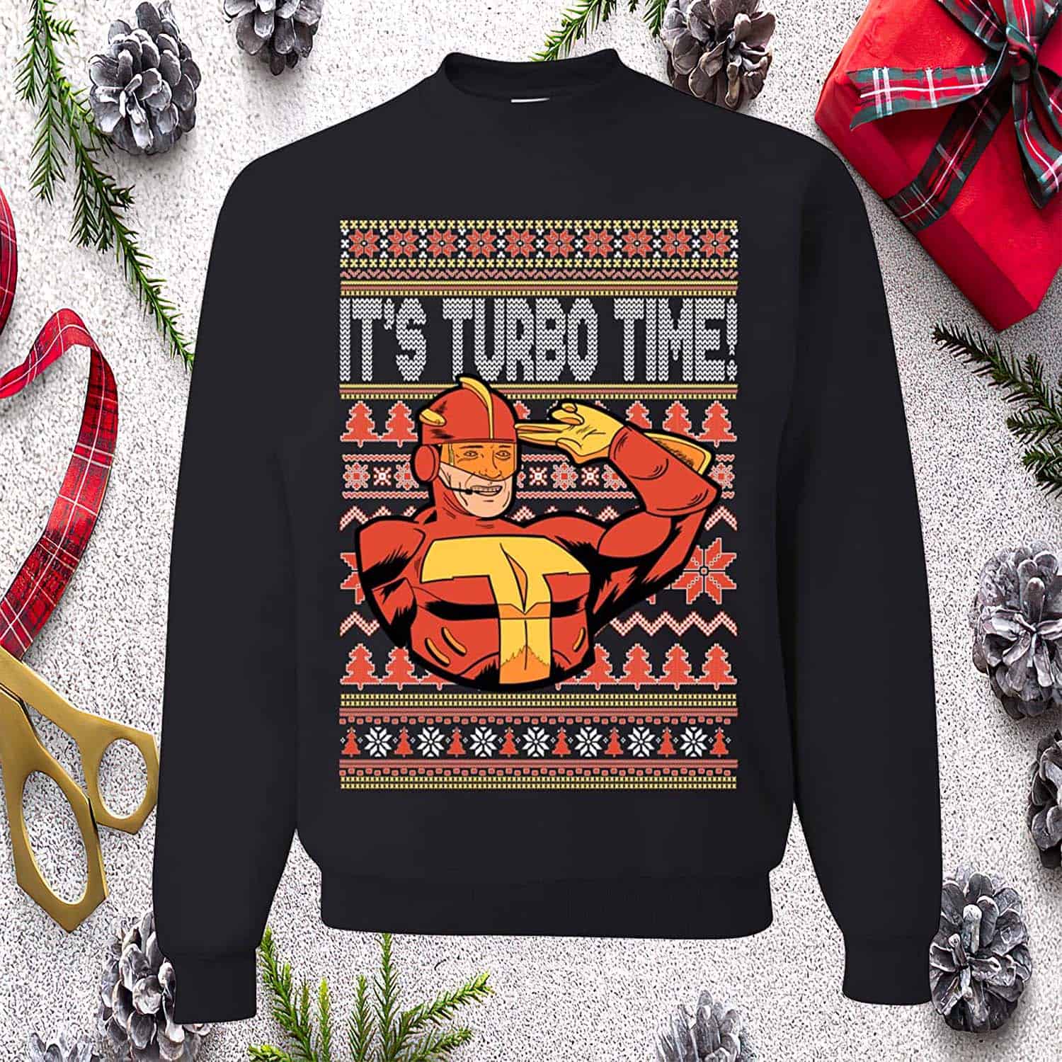 Turbo Man It’S Turbo Time Christmas Sweatshirt Turbo Man It’S Turbo Time Christmas Sweatshirt