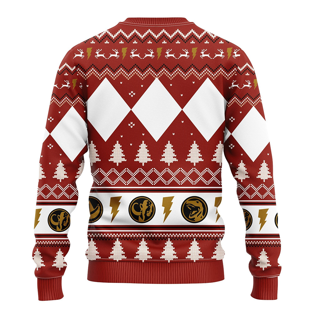Power Ranger Ugly Christmas Sweater Power Ranger Ugly Christmas Sweater
