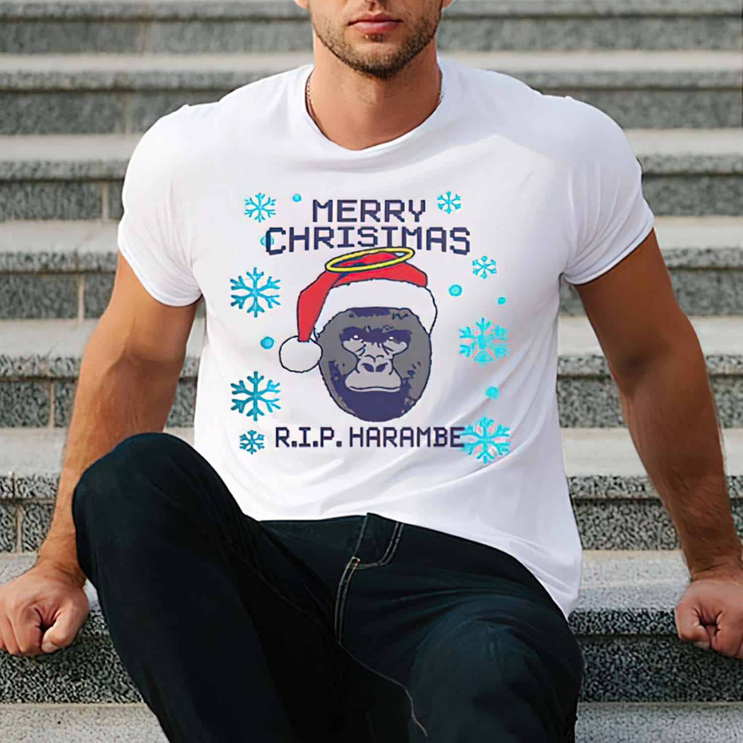 Merry Christmas Rip Harambe Shirt
