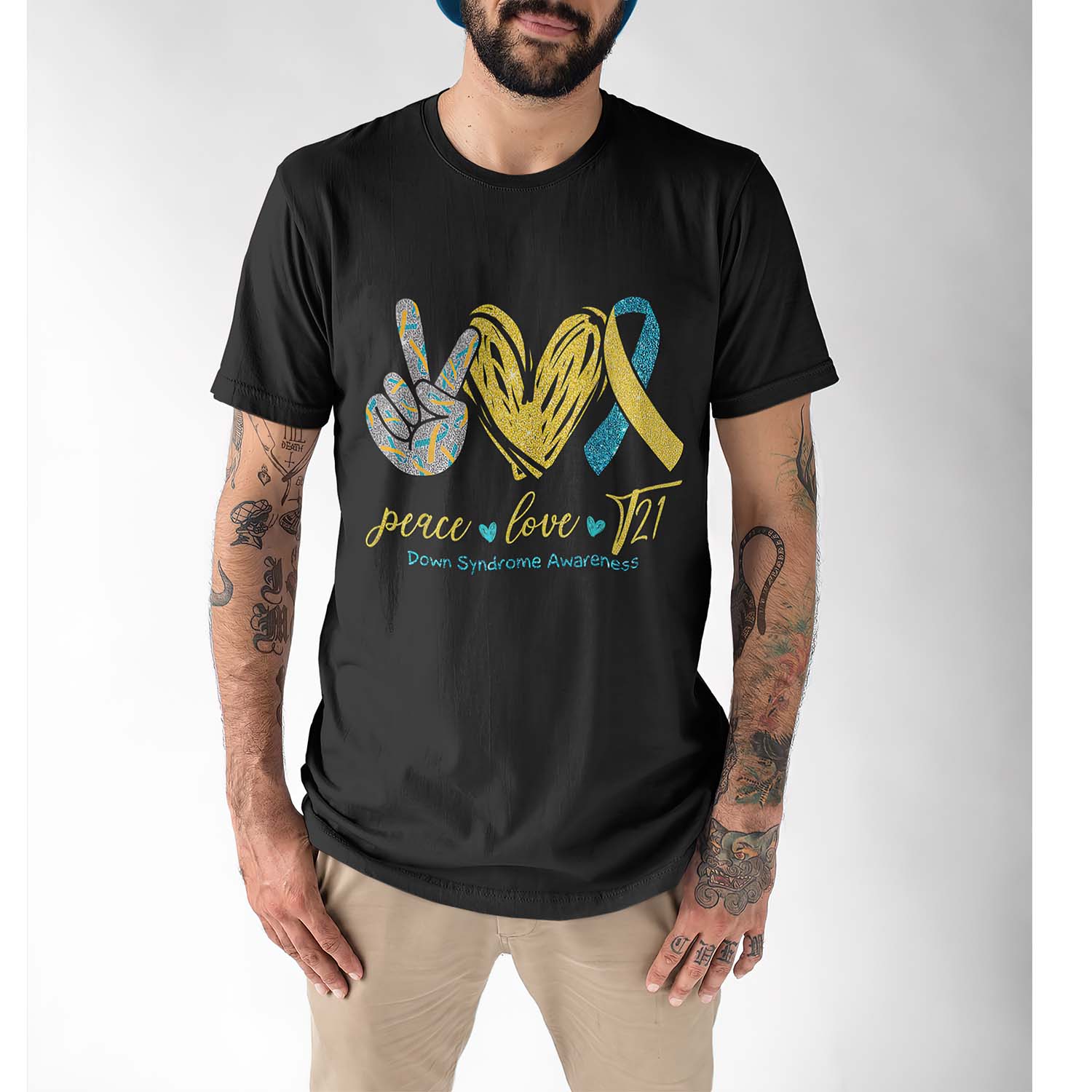 Peace Love T21 Down Syndrome Awareness Shirt Peace Love T21 Down Syndrome Awareness Shirt