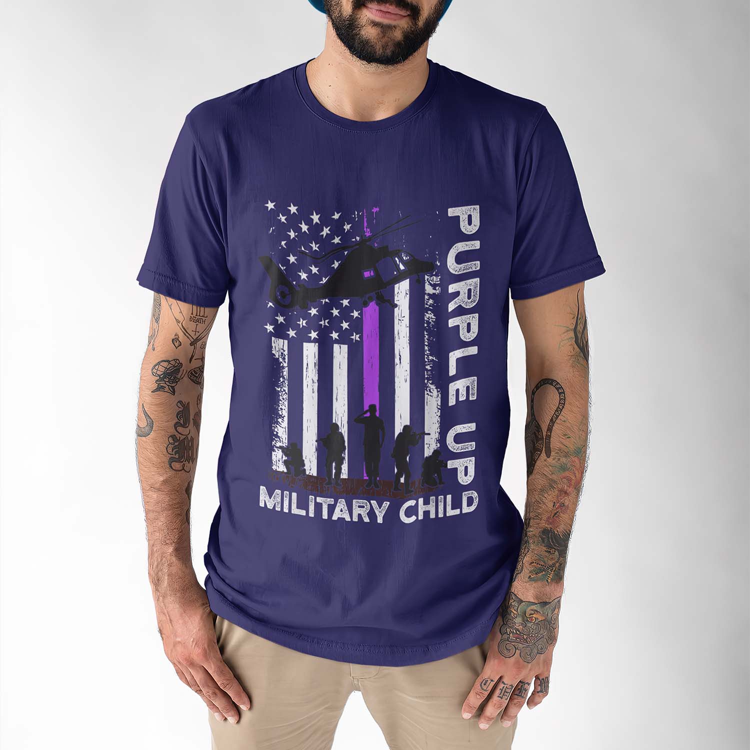 Purple Up Military Child Shirt
