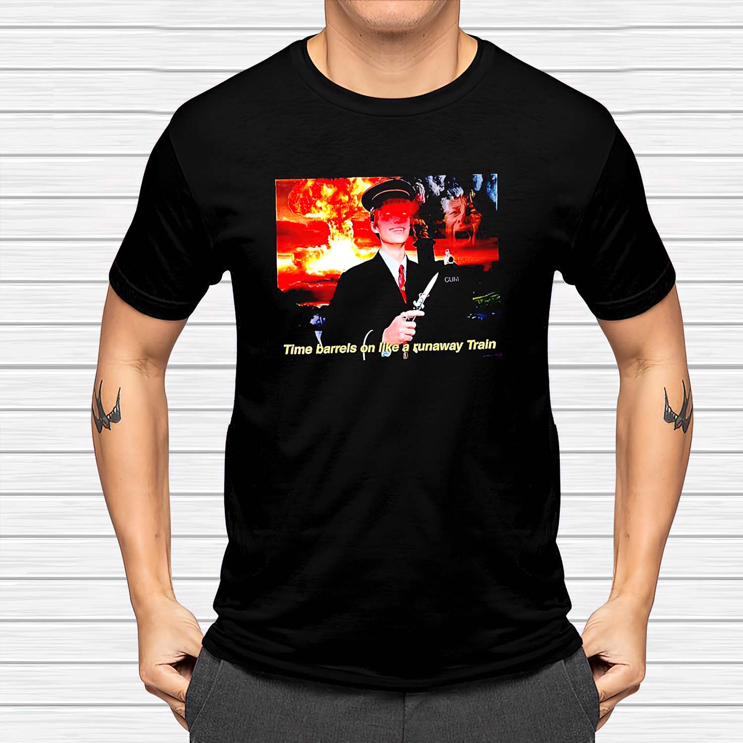 Time Barrels On Like A Runaway Train Shirt Time Barrels On Like A Runaway Train Shirt