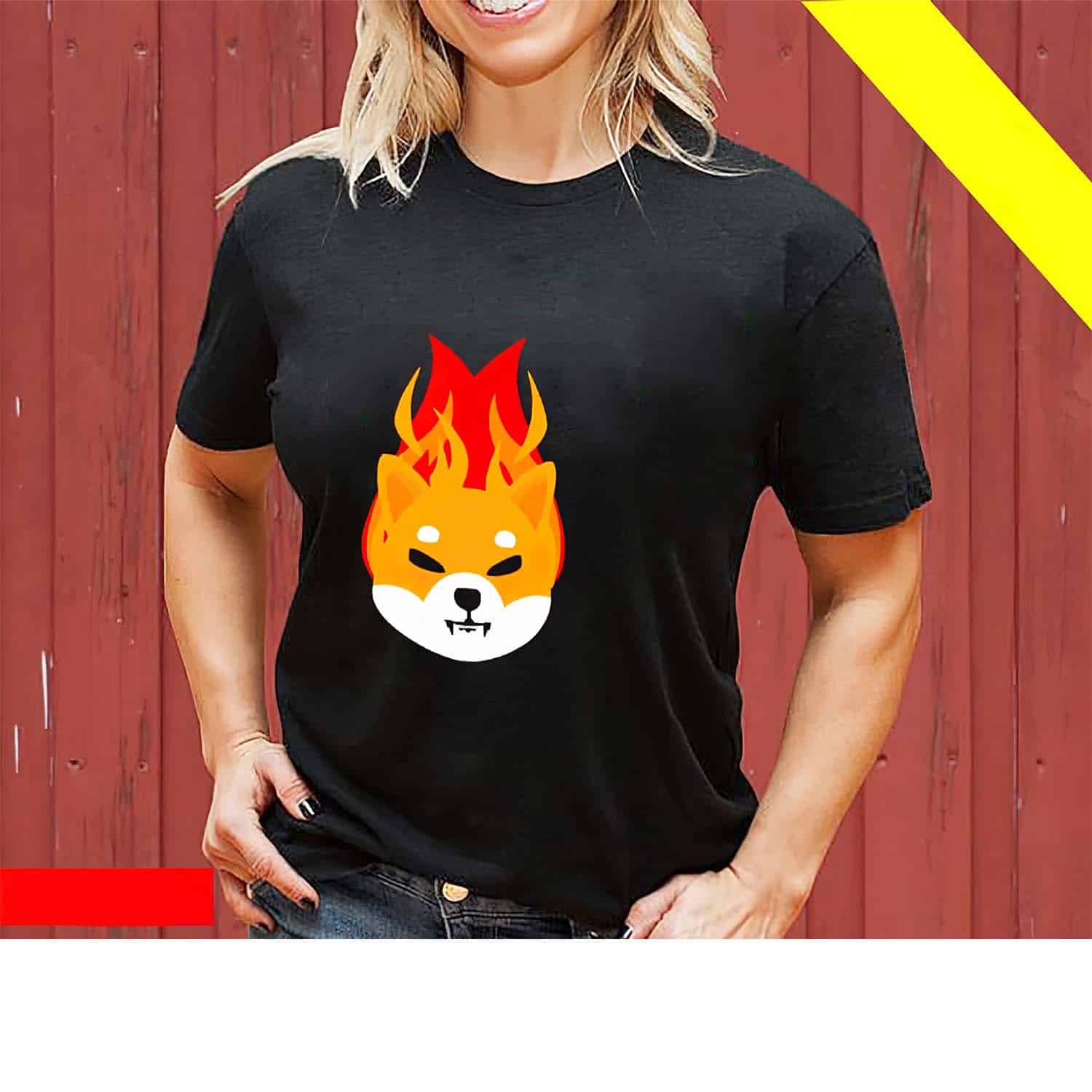 Shiba Inu Fire Women Shirt