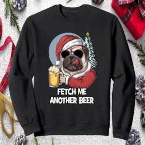 Santa Pug Beer Sweatshirt