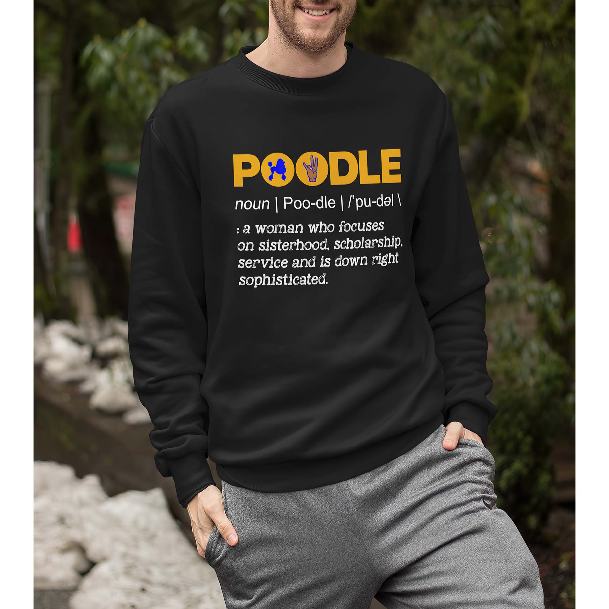 Poodle A Woman Who Focuses On Sisterhood Scholarship Service Sweatshirt Poodle A Woman Who Focuses On Sisterhood Scholarship Service Sweatshirt