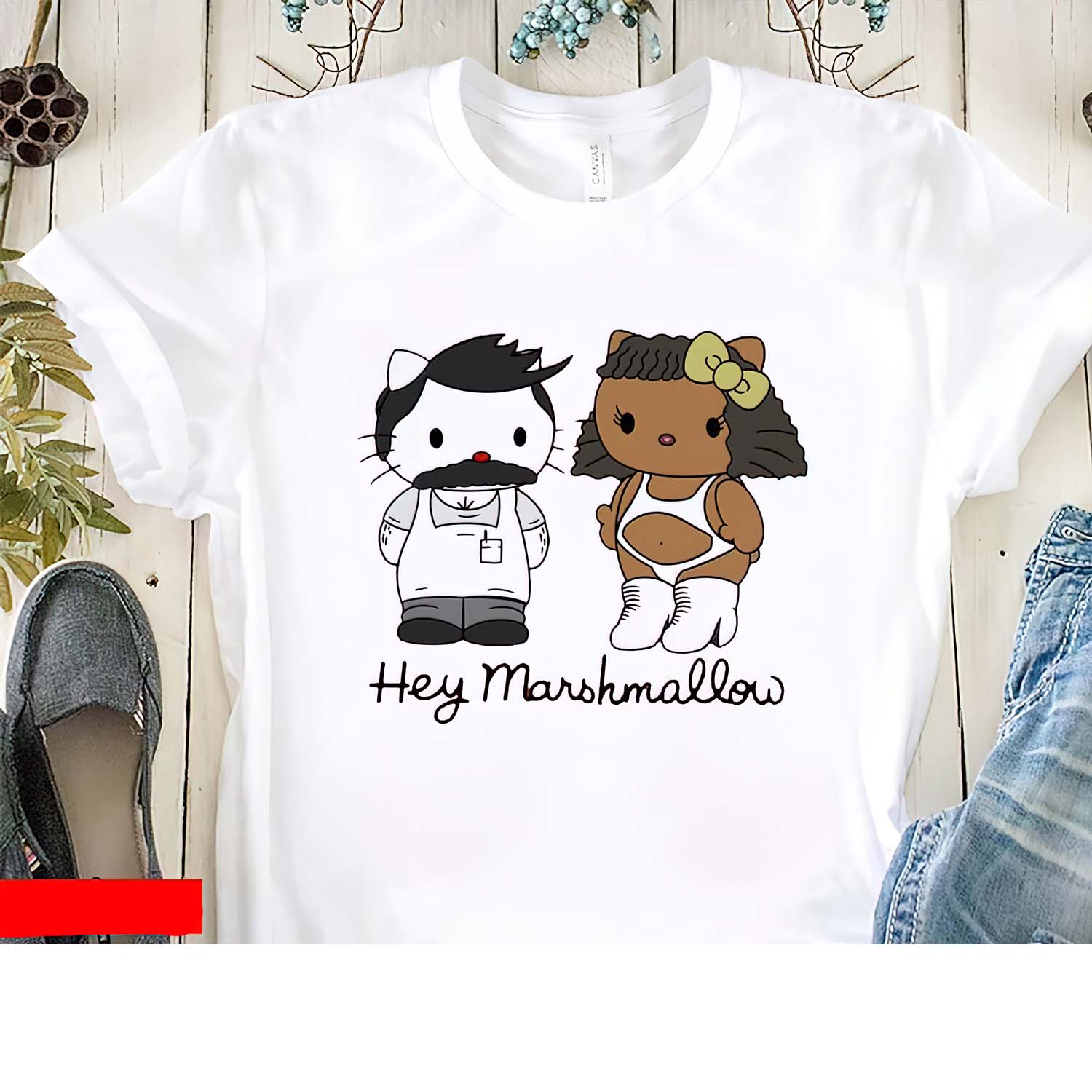 Bob’S Burgers Hello Kitty Hey Marshmallow Shirt Bob’S Burgers Hello Kitty Hey Marshmallow Shirt