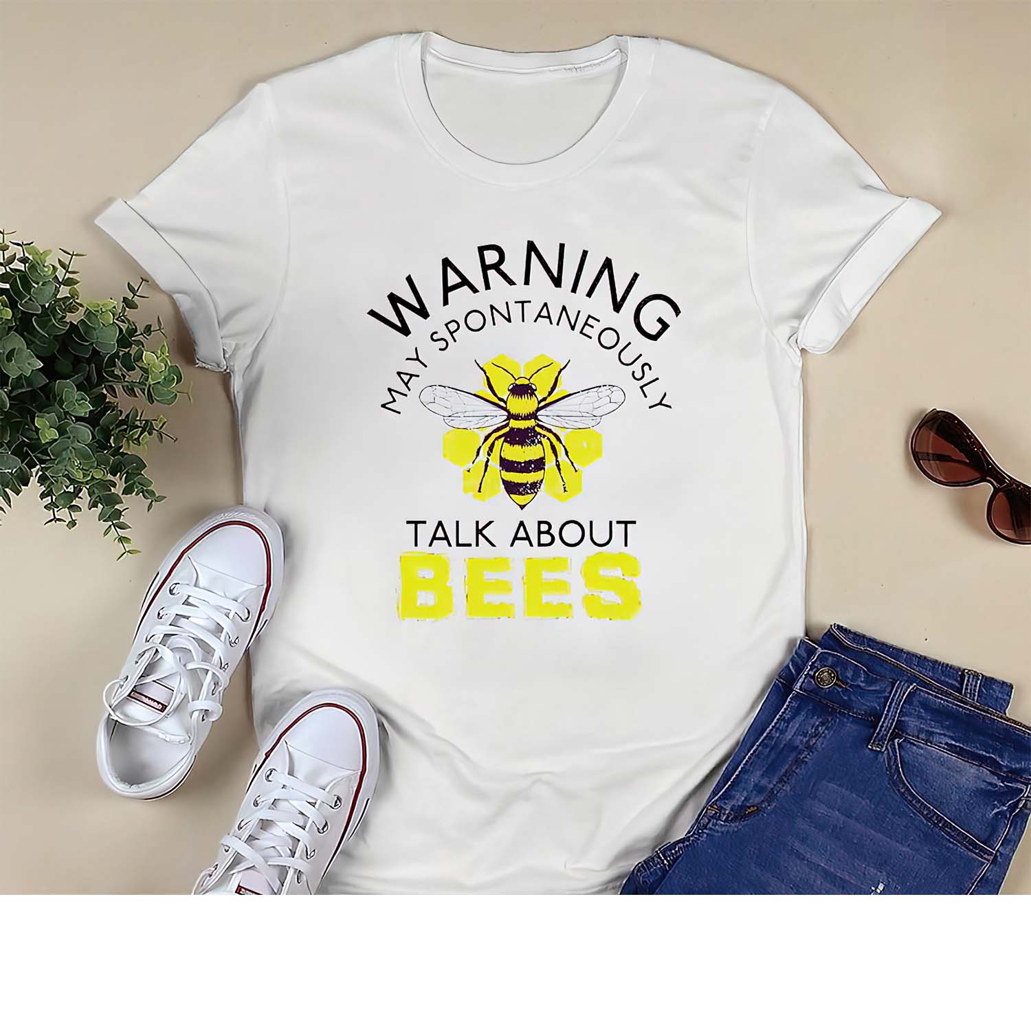 Warning May Spontaneously Talk About Bees Shirt Warning May Spontaneously Talk About Bees Shirt