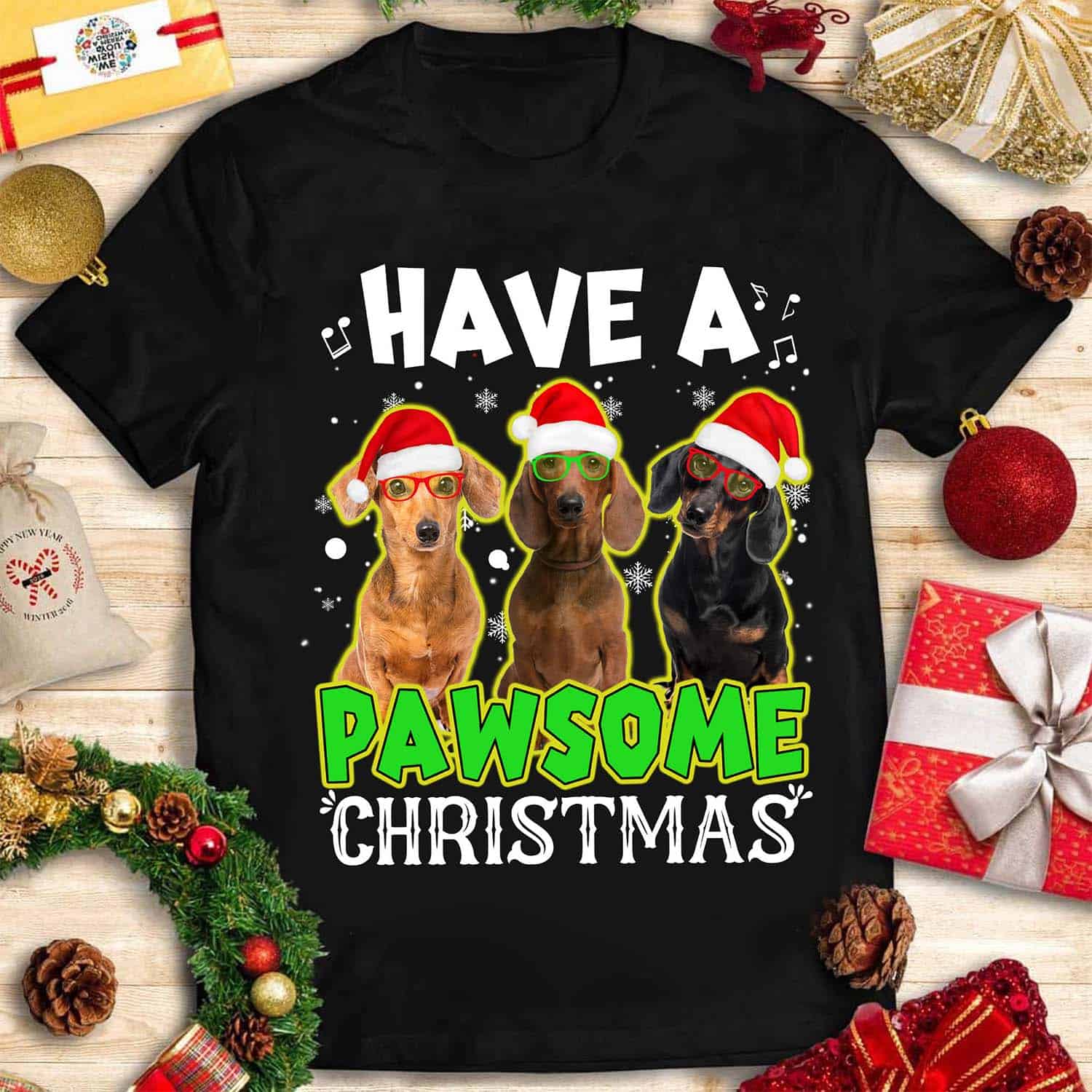 Dachshund Have A Pawsome Christmas Shirt Dachshund Have A Pawsome Christmas Shirt