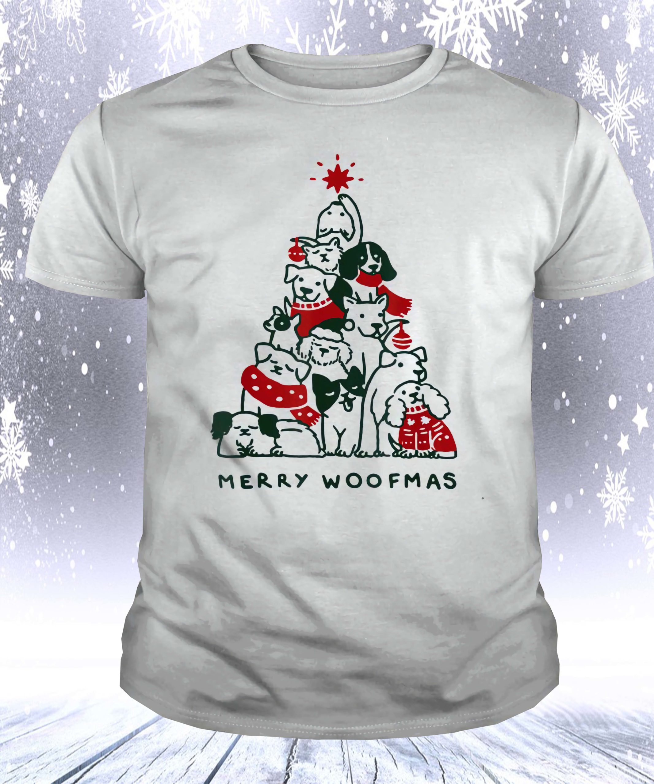Dog Tree Merry Woofmas Christmas Shirt