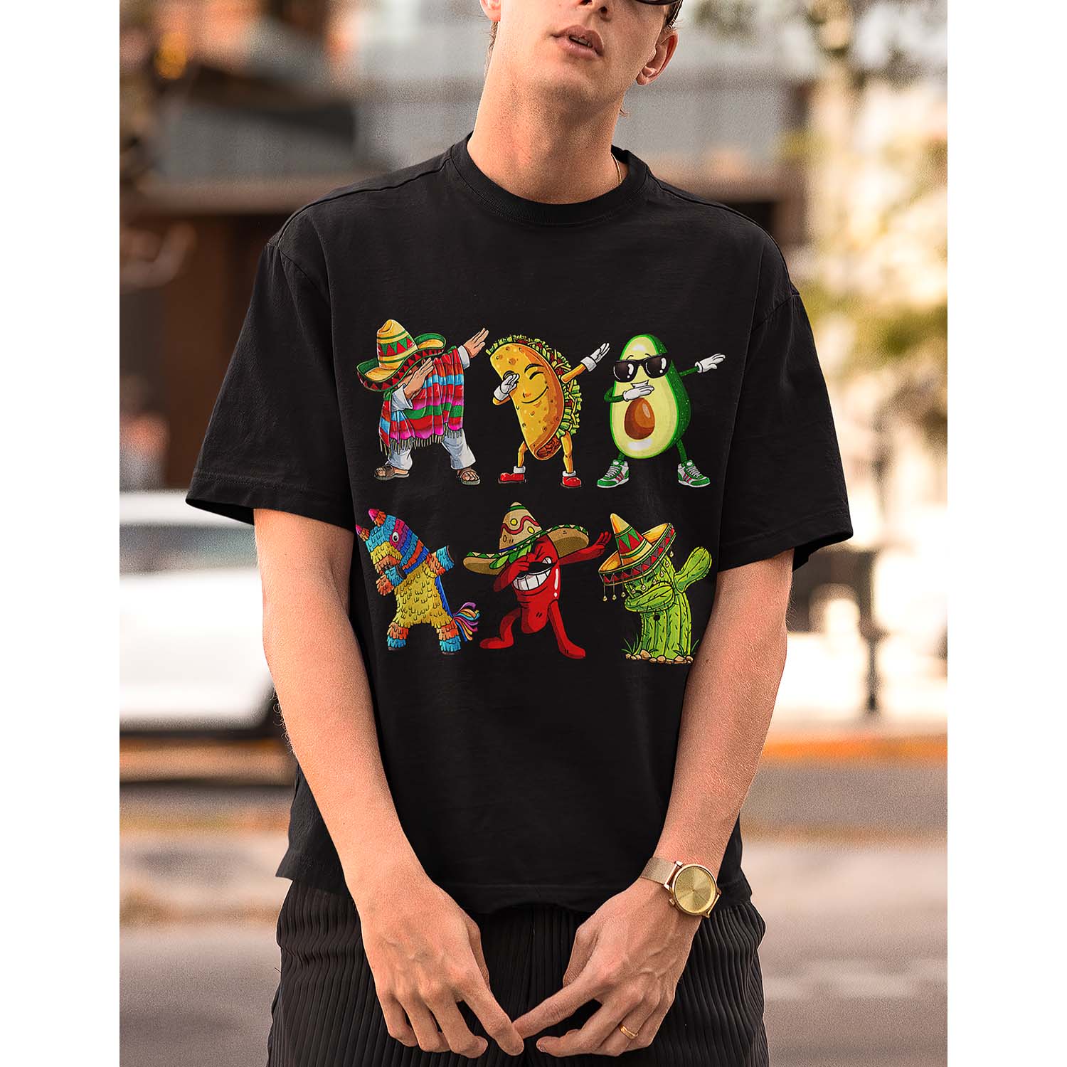 Dabbing Cinco De Mayo Taco Fiesta Cactus Shirt