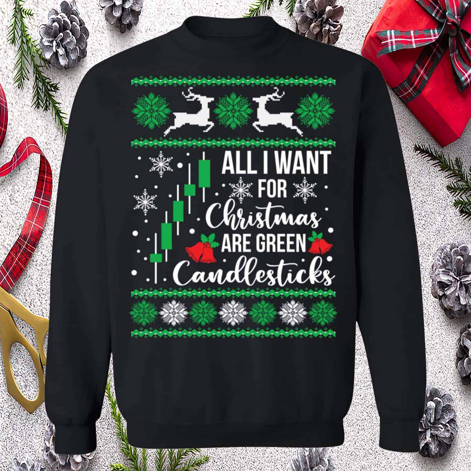 All I Want For Christmas Are Green Candlesticks Shirt All I Want For Christmas Are Green Candlesticks Shirt