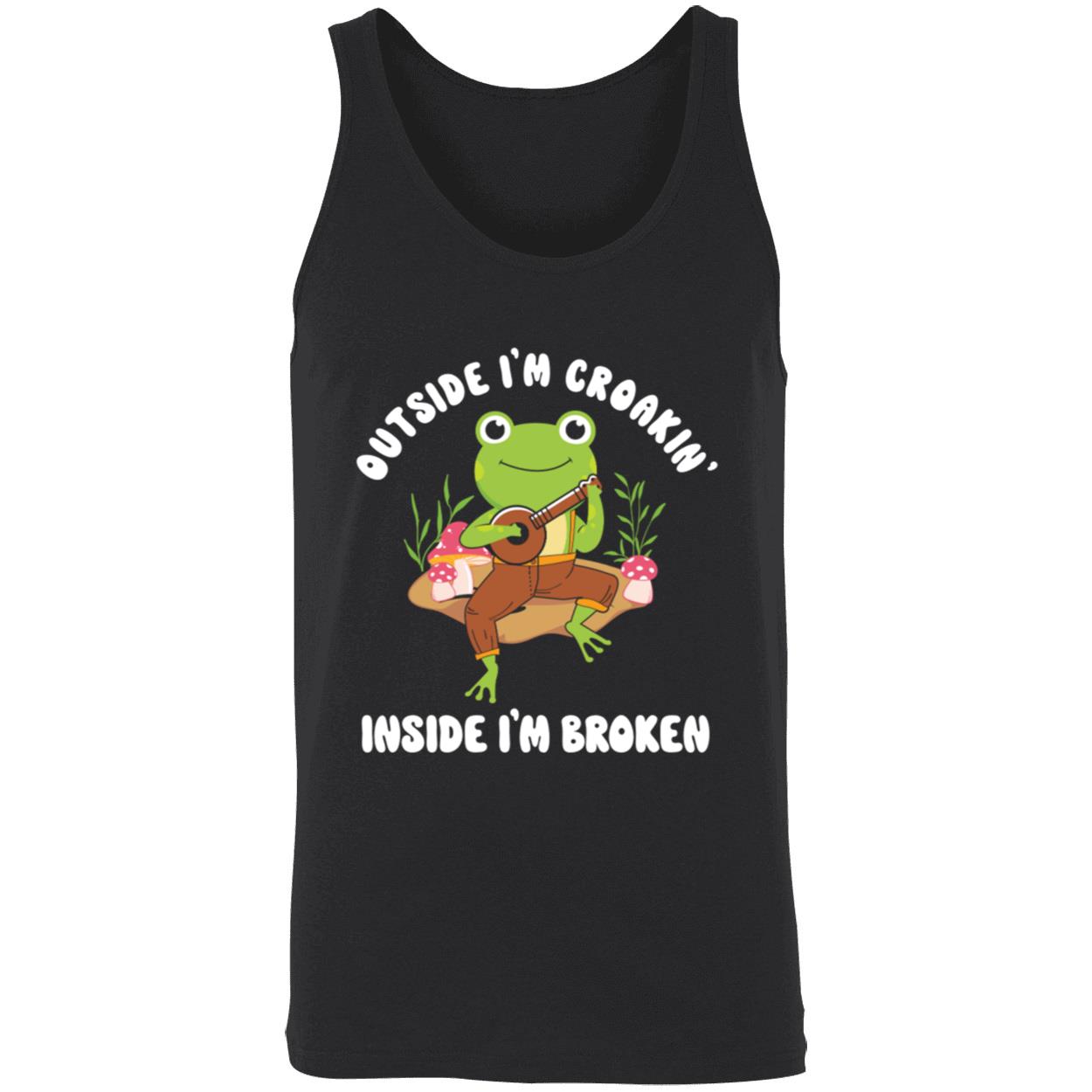Frog Outside I’M Croakin Inside I’M Broken Shirt Frog Outside I’M Croakin Inside I’M Broken Shirt