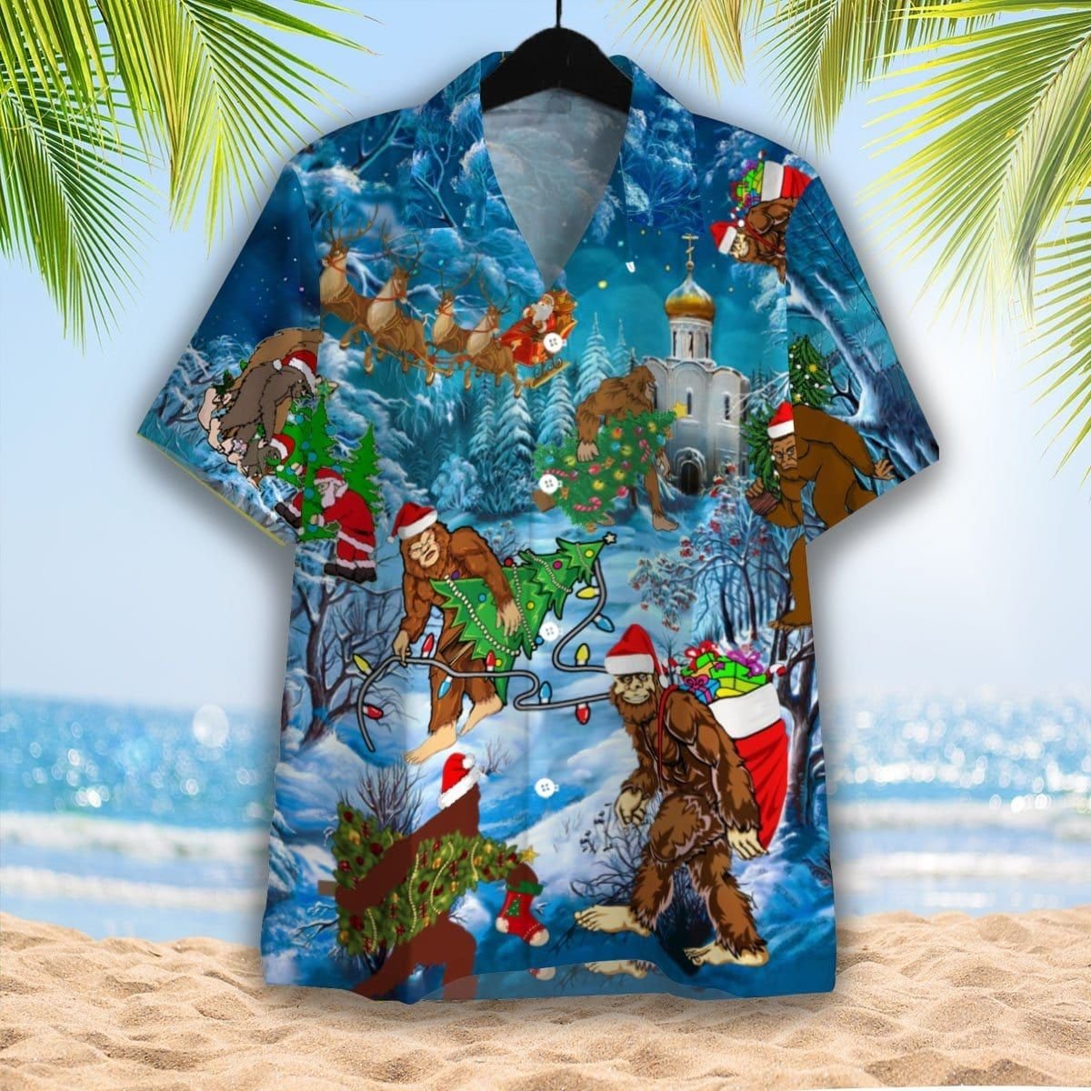 Bigfoot Santa Christmas Shirt Bigfoot Santa Christmas Shirt