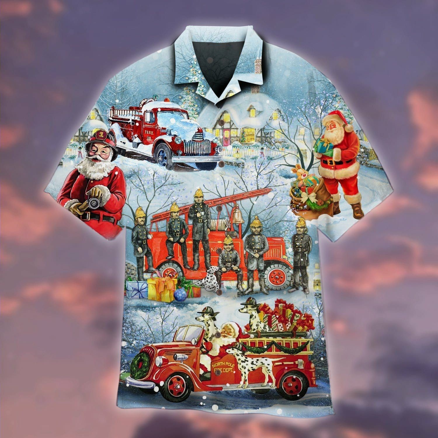 Firefighter Santa Christmas Shirt Firefighter Santa Christmas Shirt