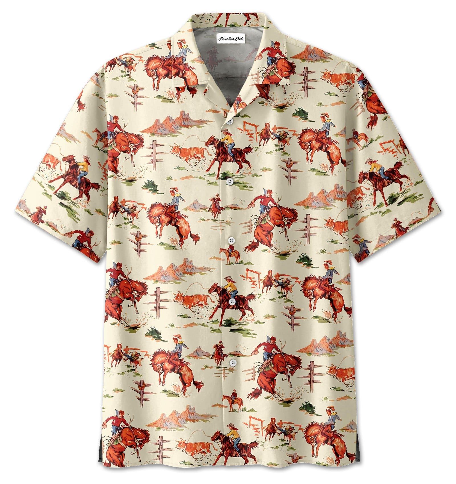 Vintage Rodeo Hawaiian Shirt Vintage Rodeo Hawaiian Shirt