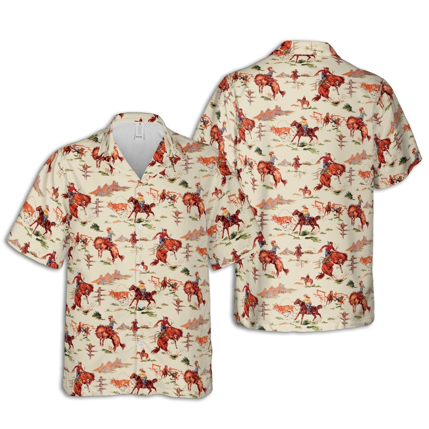 Vintage Rodeo Hawaiian Shirt Vintage Rodeo Hawaiian Shirt