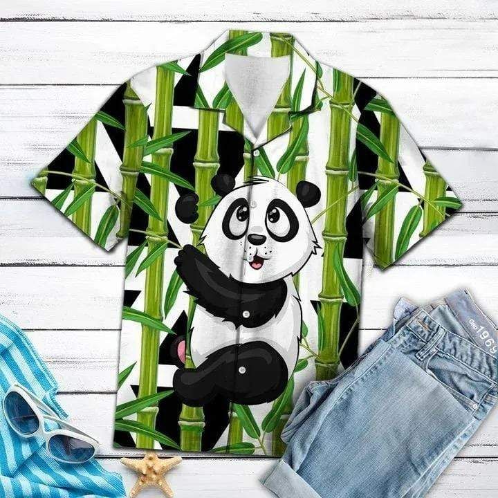Panda With Bamboo Hawaiian Shirt Panda With Bamboo Hawaiian Shirt
