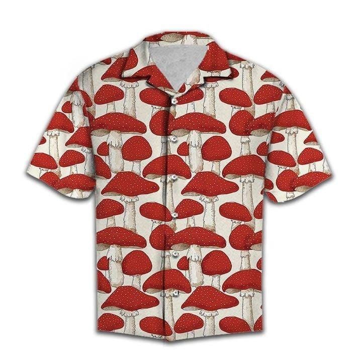 Red And White Mushroom Hawaiian Shirt Red And White Mushroom Hawaiian Shirt