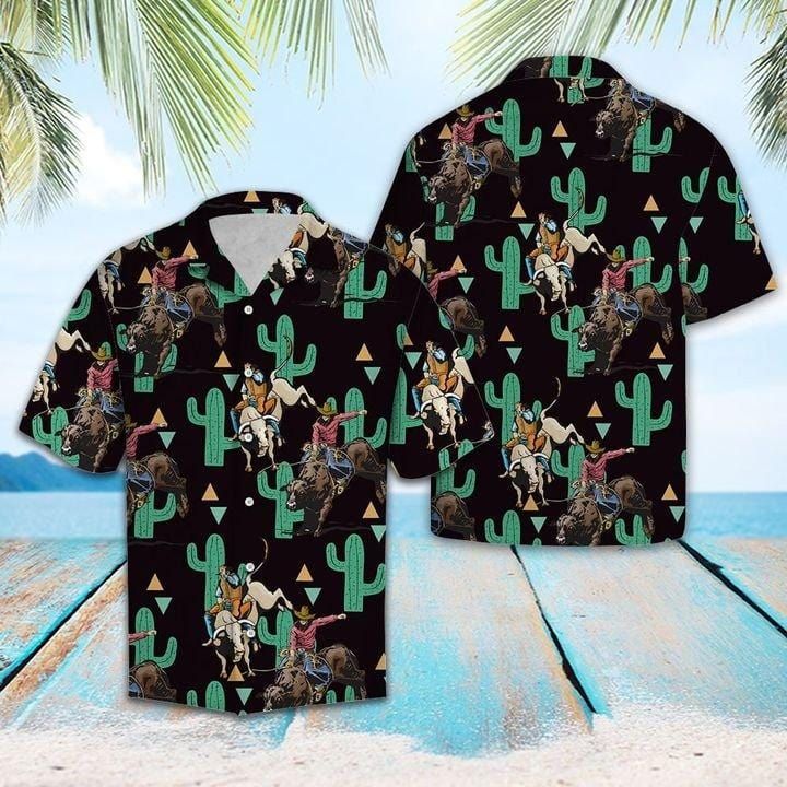 Rodeo Cactus Pattern Hawaiian Shirt Rodeo Cactus Pattern Hawaiian Shirt