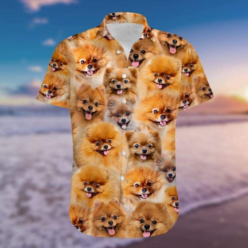 Pomeranian Funny Hawaiian Shirt Pomeranian Funny Hawaiian Shirt