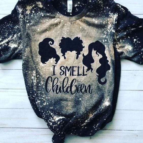I Smell Children Halloween Bleached Shirt I Smell Children Halloween Bleached Shirt