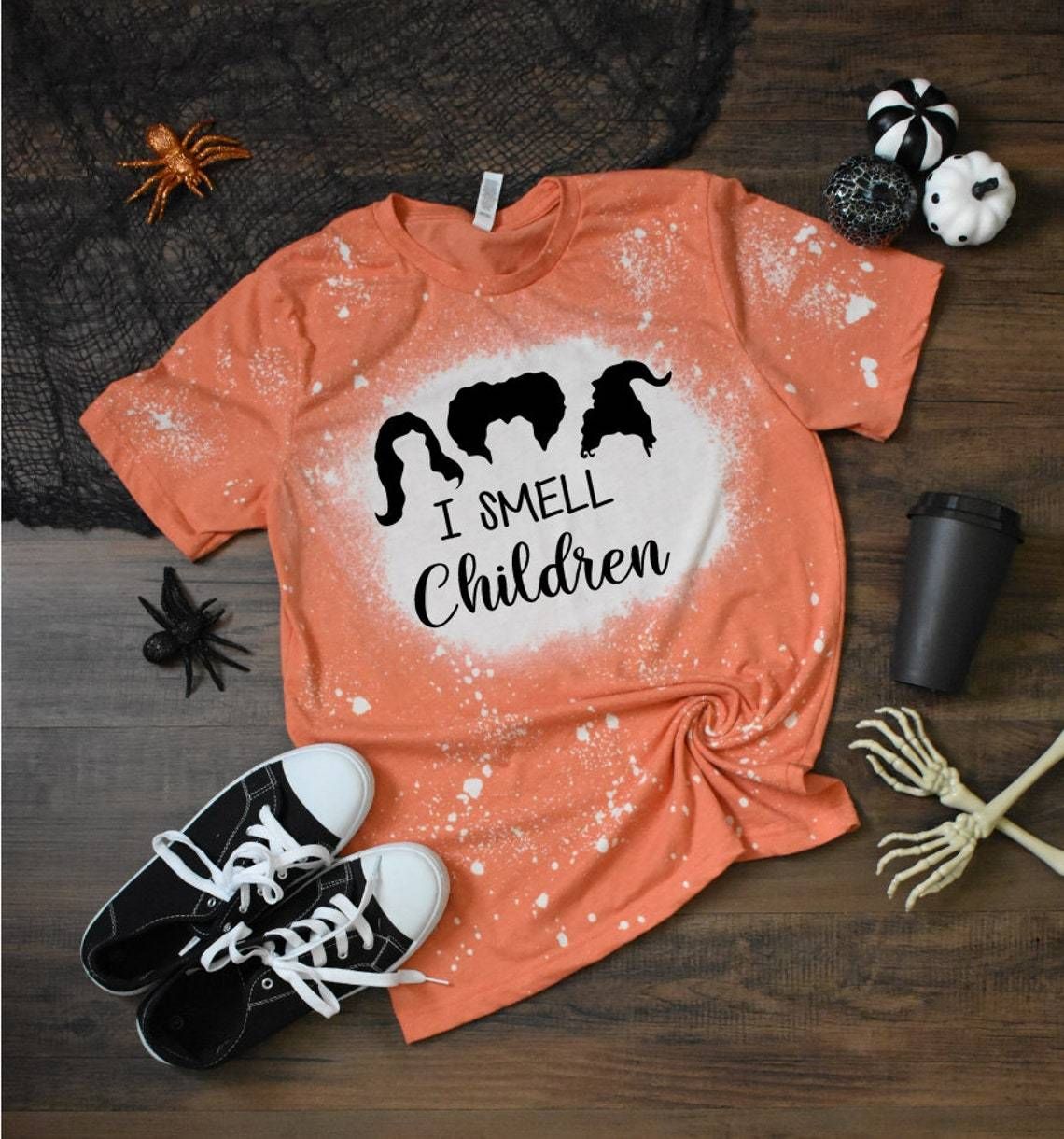 I Smell Children Halloween Bleached Shirt I Smell Children Halloween Bleached Shirt