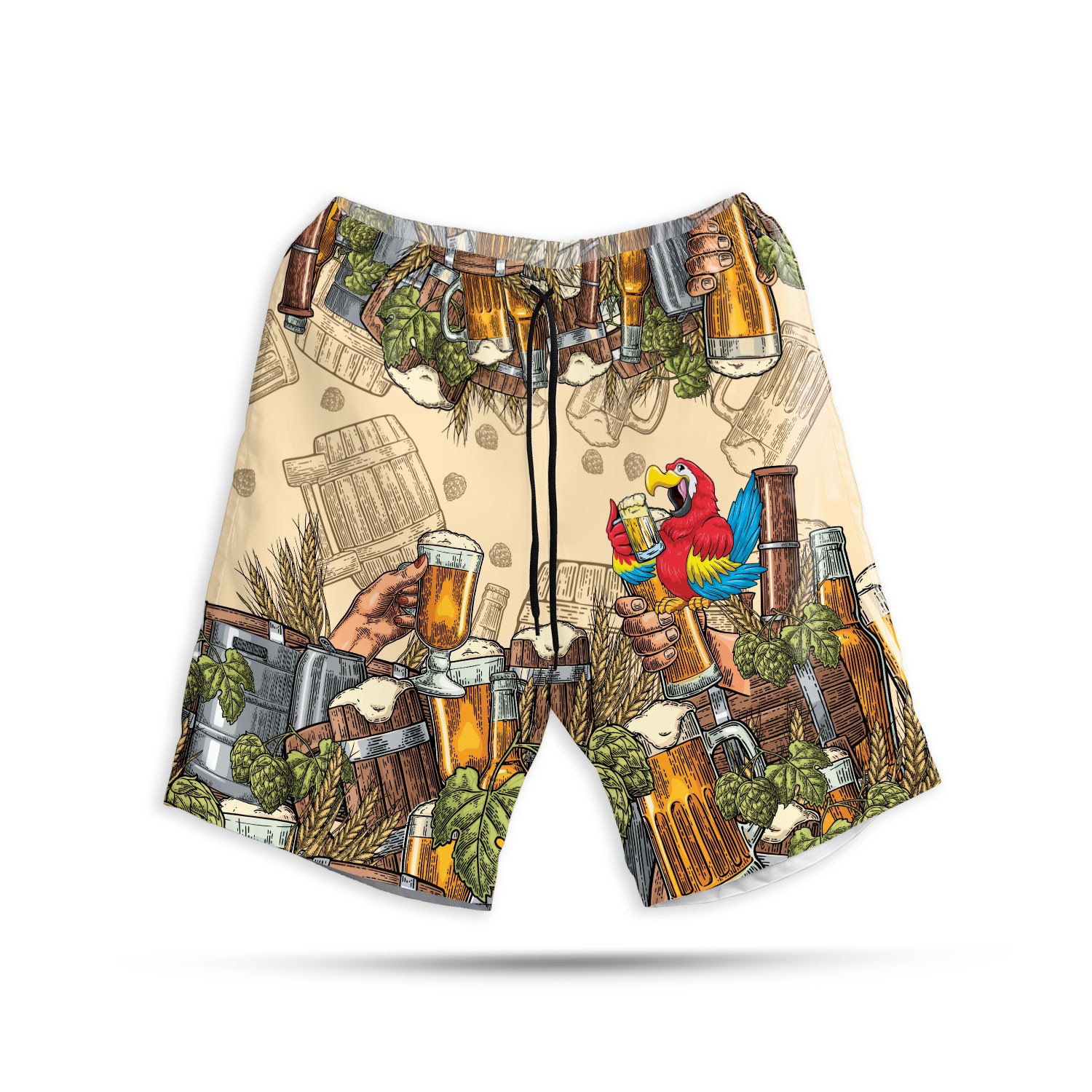 Parrot Drinking Beer Hawaiian Shirt Parrot Drinking Beer Hawaiian Shirt