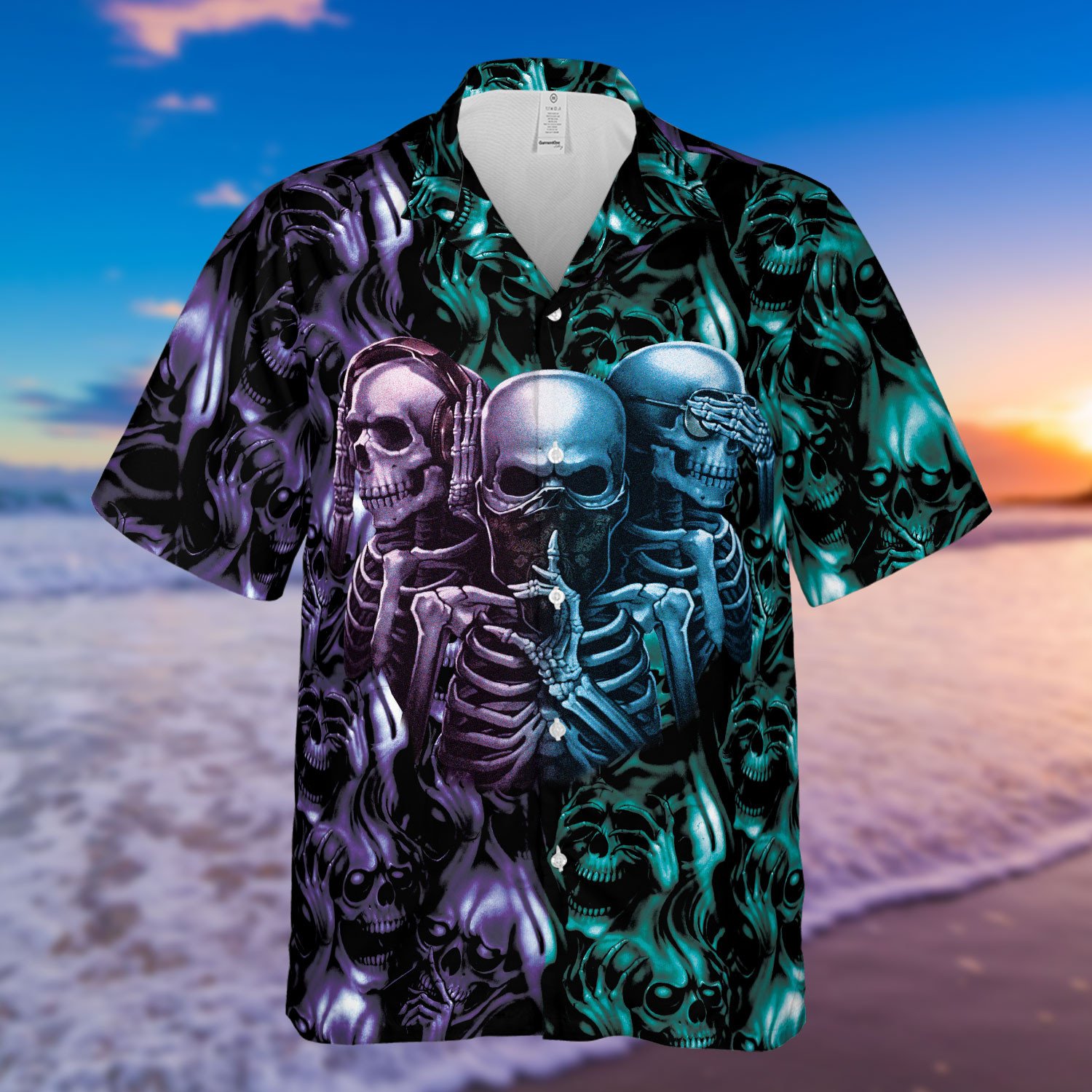 Skull Hawaiian Shirt Skull Hawaiian Shirt