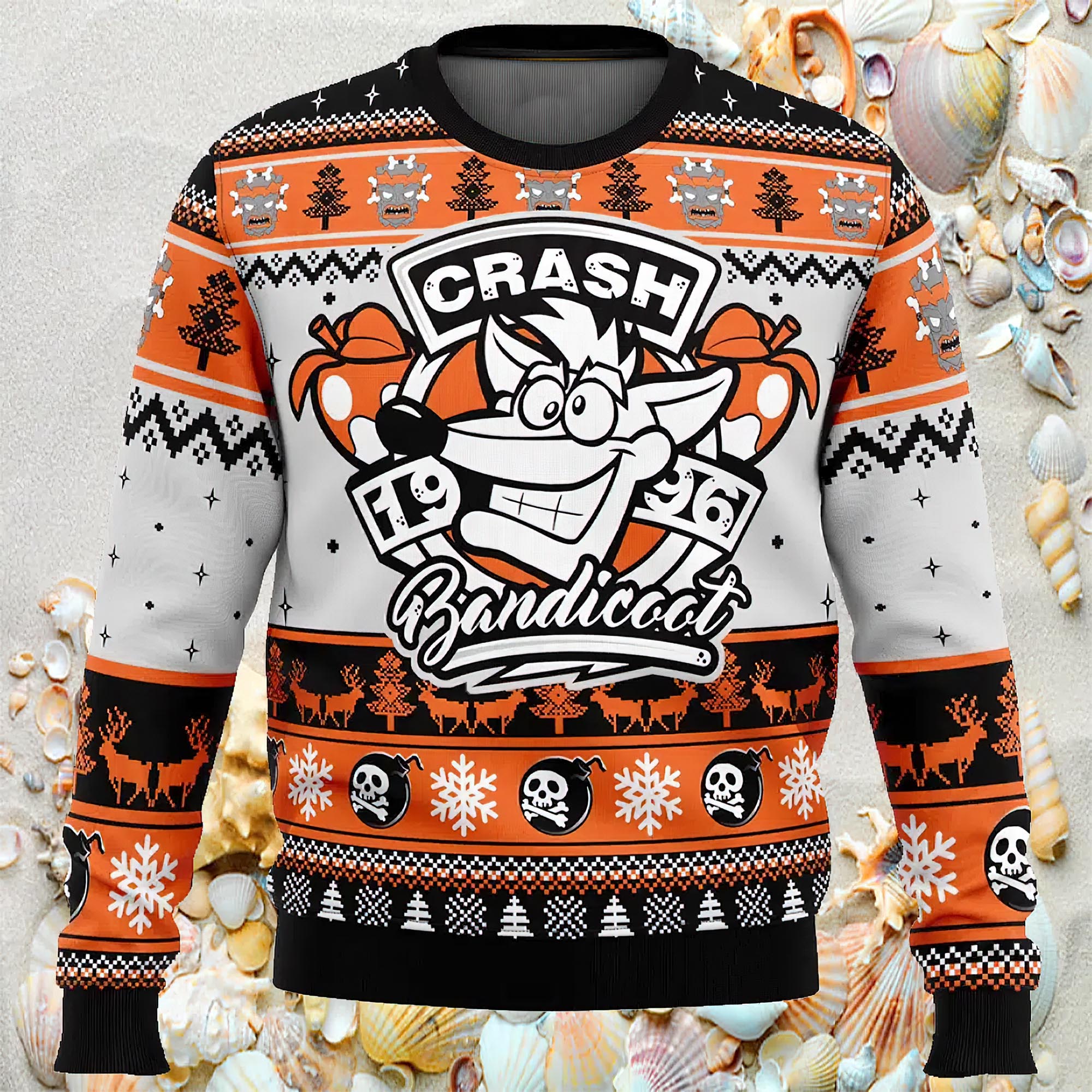 1996 Bandicoot Crash Bandicoot Ugly Christmas Sweater