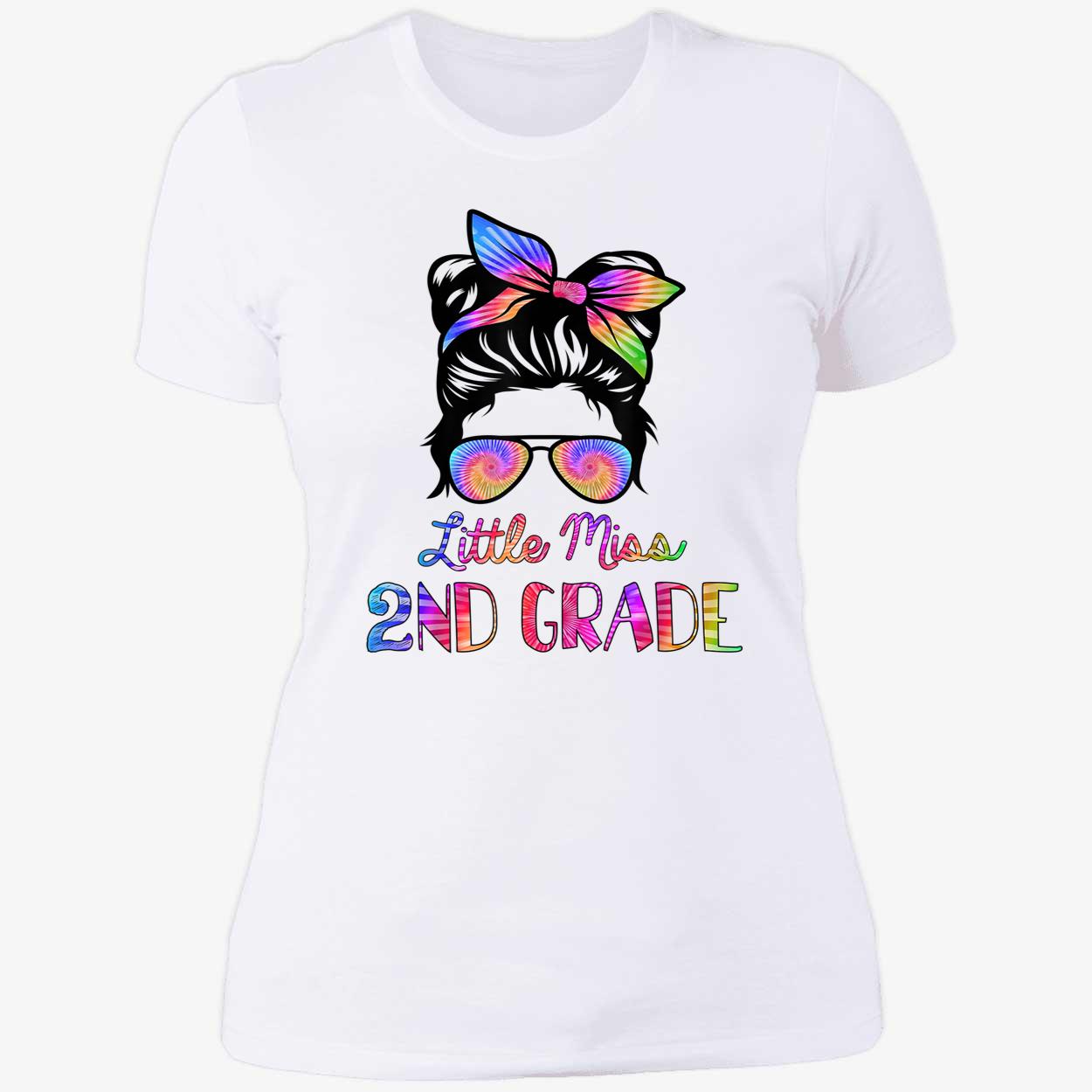 Messy Bun Little Miss 2Nd Grade Shirt Messy Bun Little Miss 2Nd Grade Shirt