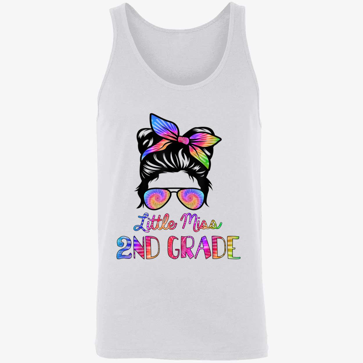 Messy Bun Little Miss 2Nd Grade Shirt Messy Bun Little Miss 2Nd Grade Shirt