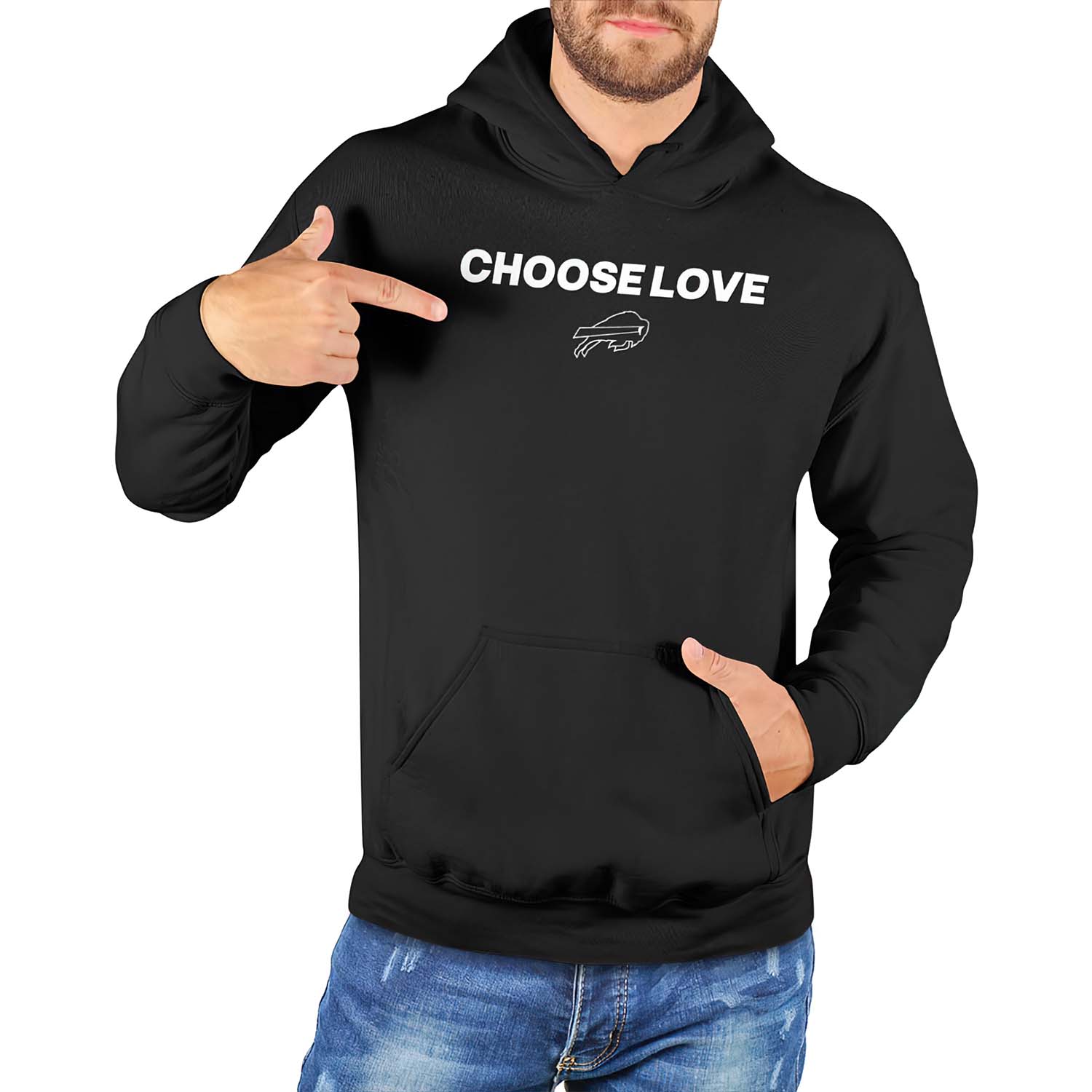 Choose Love Buffalo Hoodie Choose Love Buffalo Hoodie