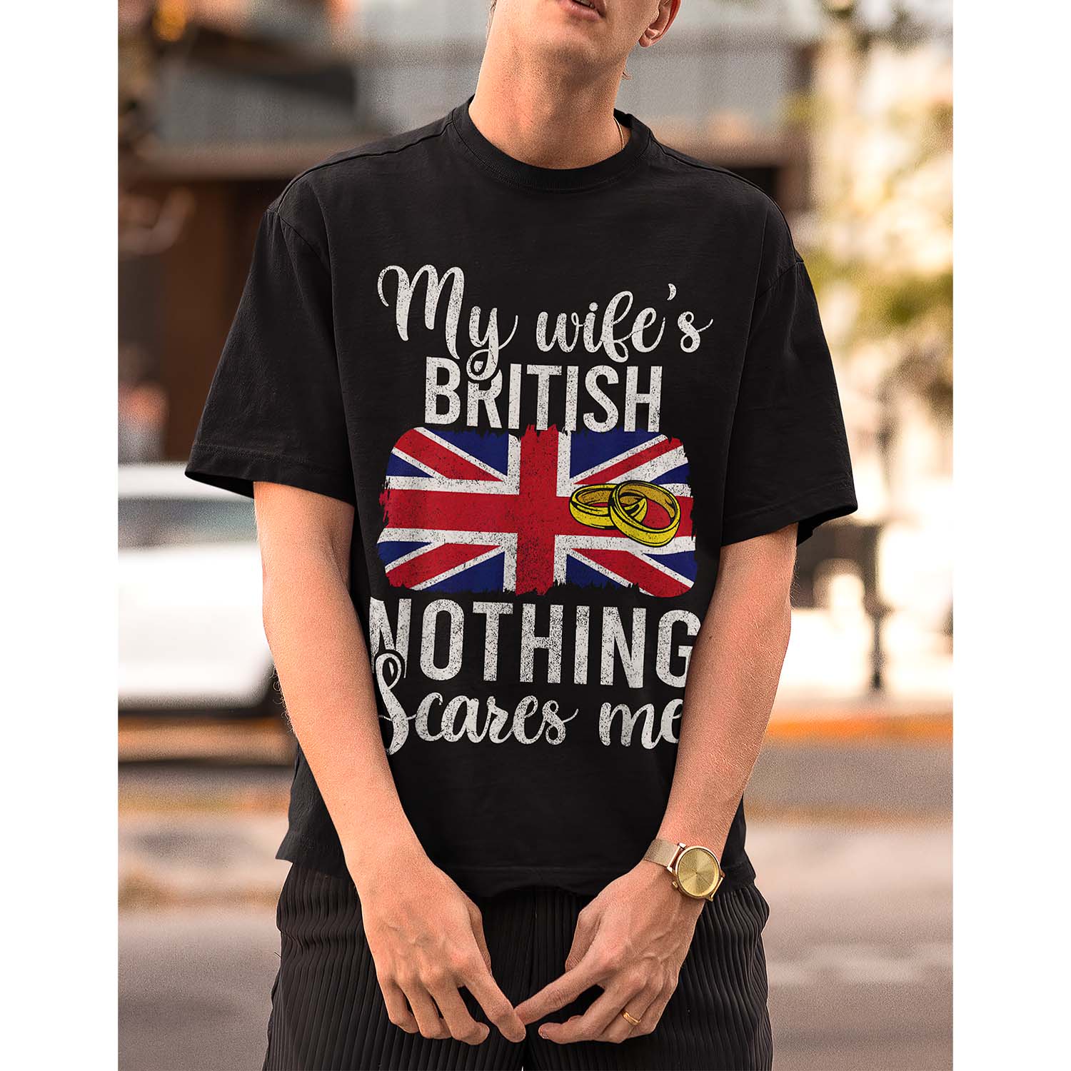 My Wife’S British Nothing Scares Me Shirt