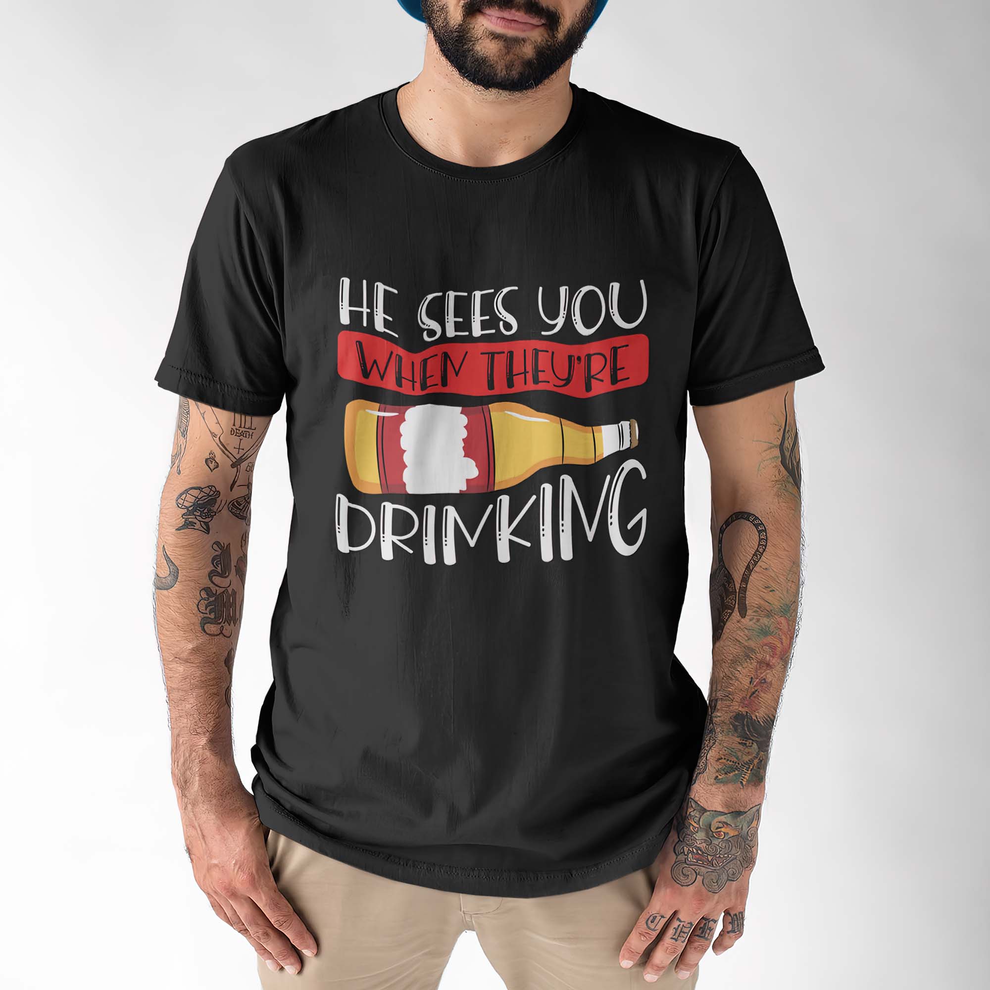 He Sees You When They’Re Drinking Shirt He Sees You When They’Re Drinking Shirt
