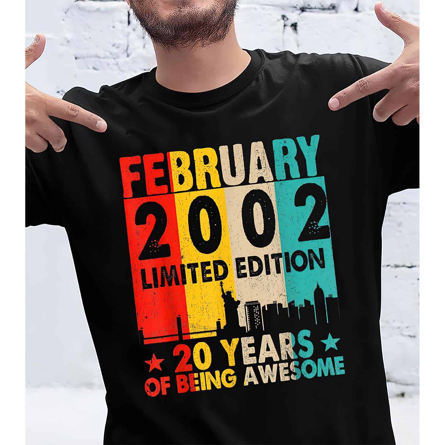 February 2002 Limited Edition 20 Years Of Being Awesome Shirt February 2002 Limited Edition 20 Years Of Being Awesome Shirt