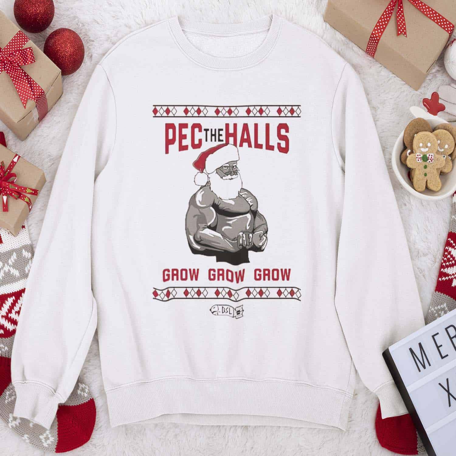 Bsl Pec The Halls Grow Christmas Sweatshirt Bsl Pec The Halls Grow Christmas Sweatshirt