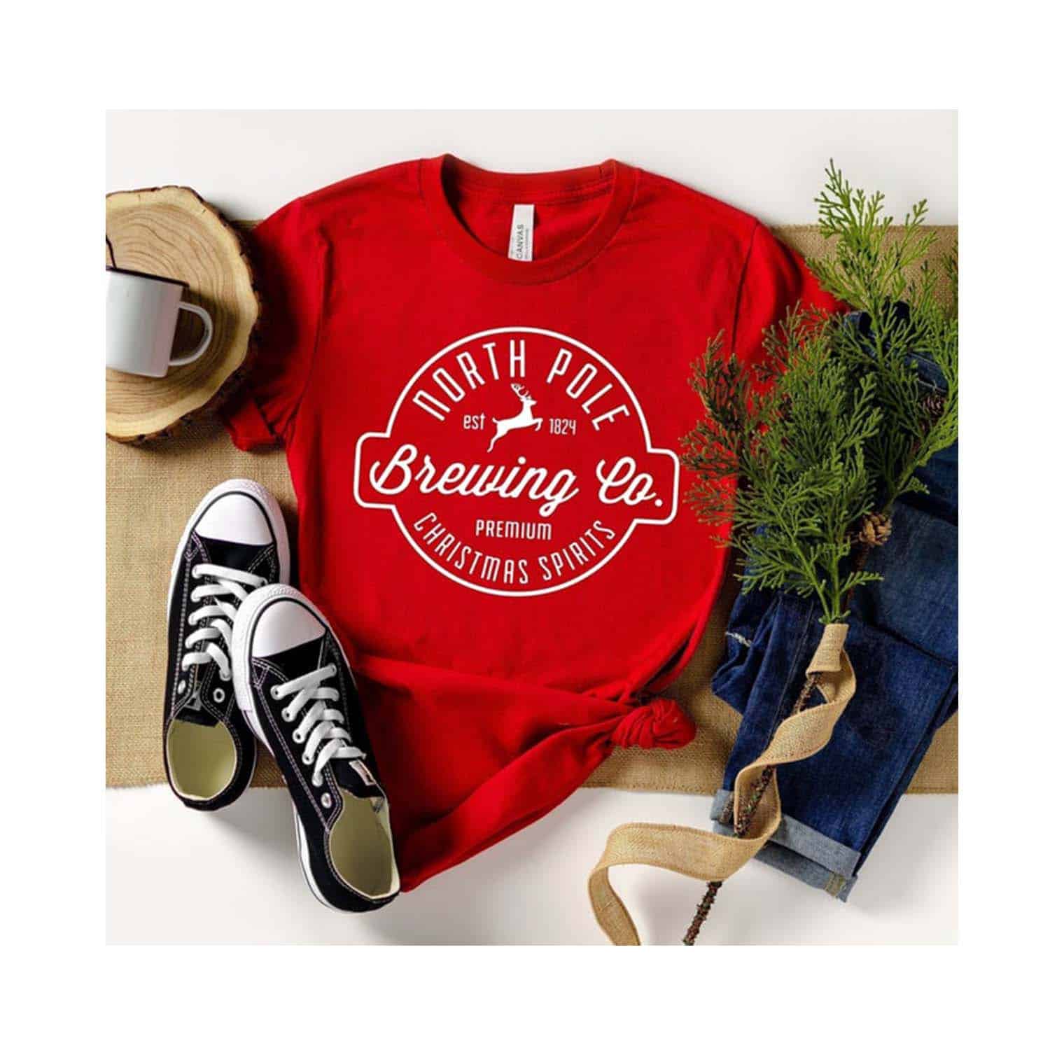 North Pole Brewing Co Premium Christmas Spirits Shirt North Pole Brewing Co Premium Christmas Spirits Shirt