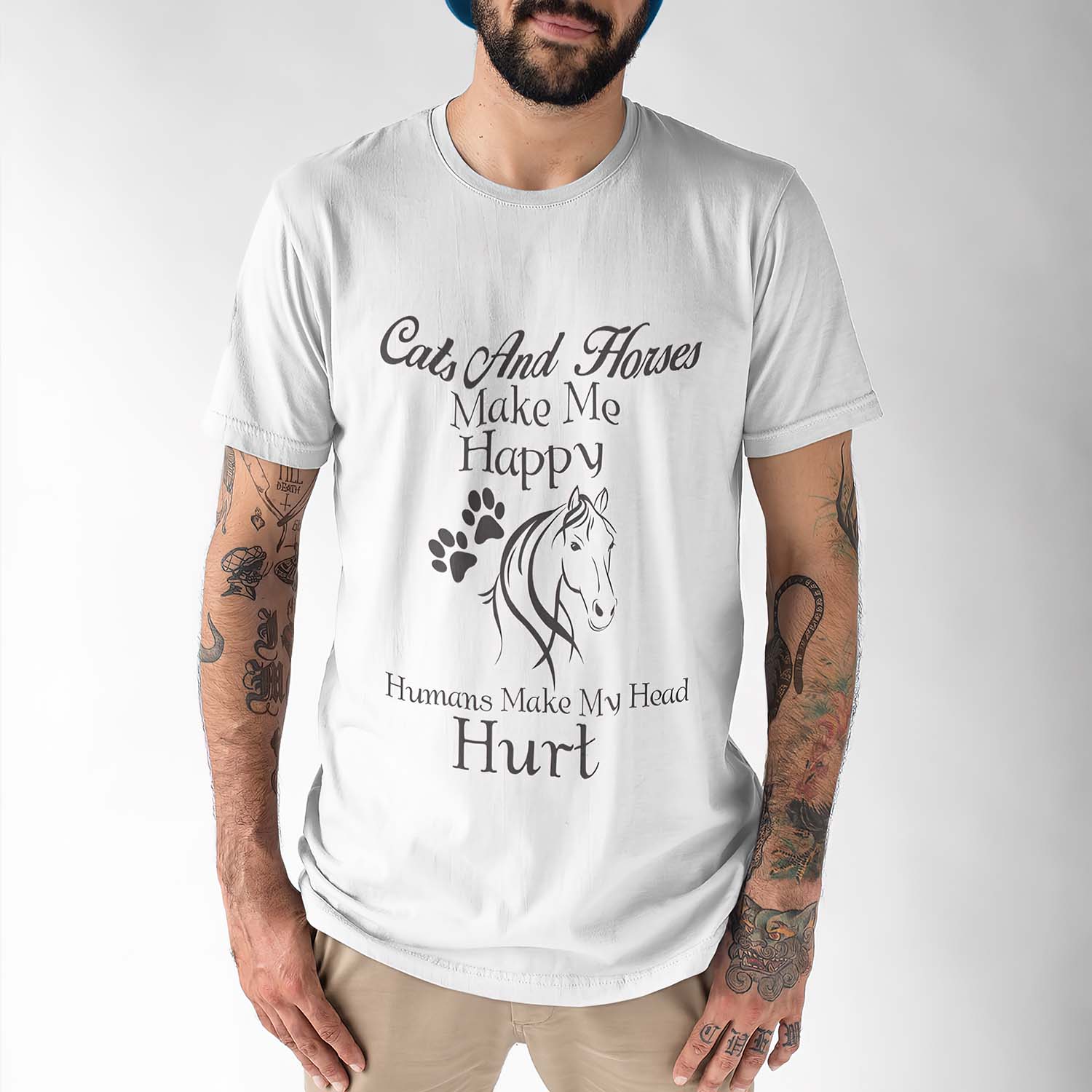 Cats And Horses Make Me Happy Humans Make My Head Hurt Shirt Cats And Horses Make Me Happy Humans Make My Head Hurt Shirt